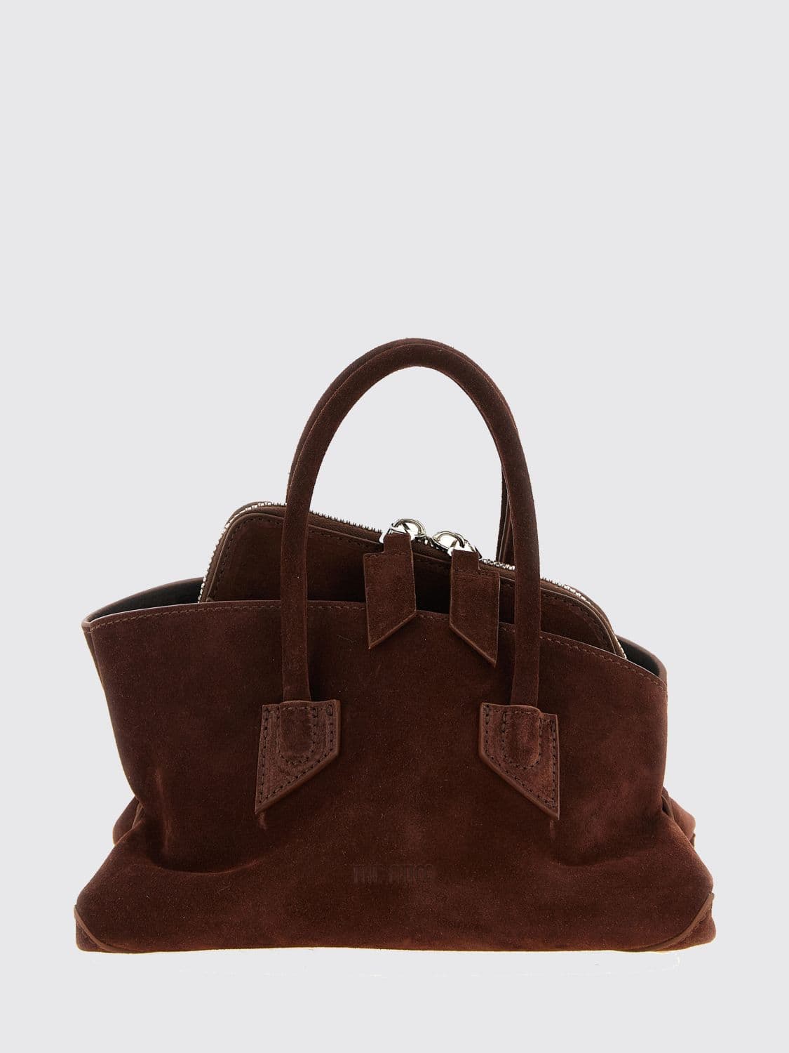 The Attico La Passeggiata Suede Leather Handbag with Double Handle · OS