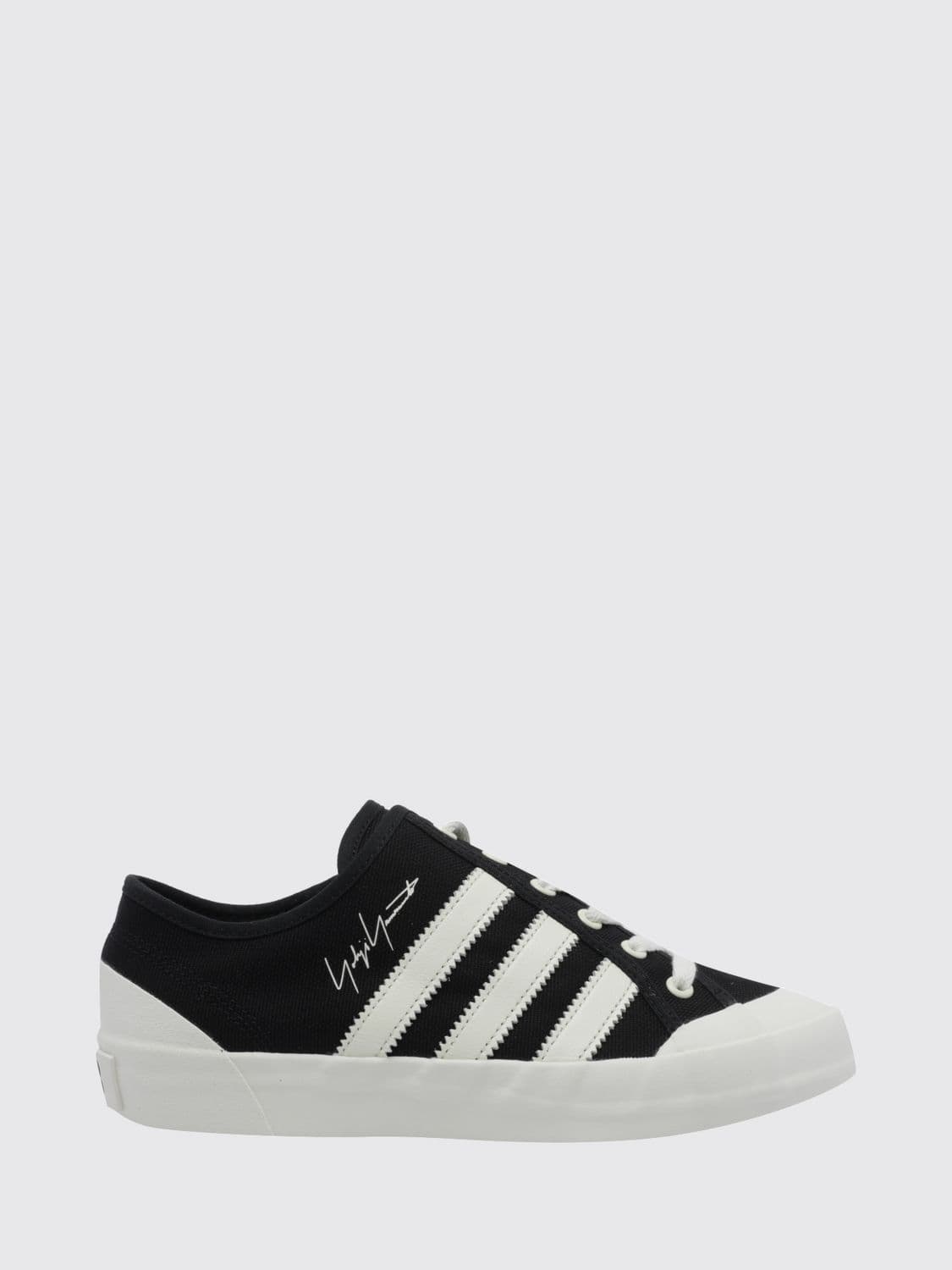 Y-3 Adria Low-Top Canvas Sneakers with Round Toe and Contrast Logo
