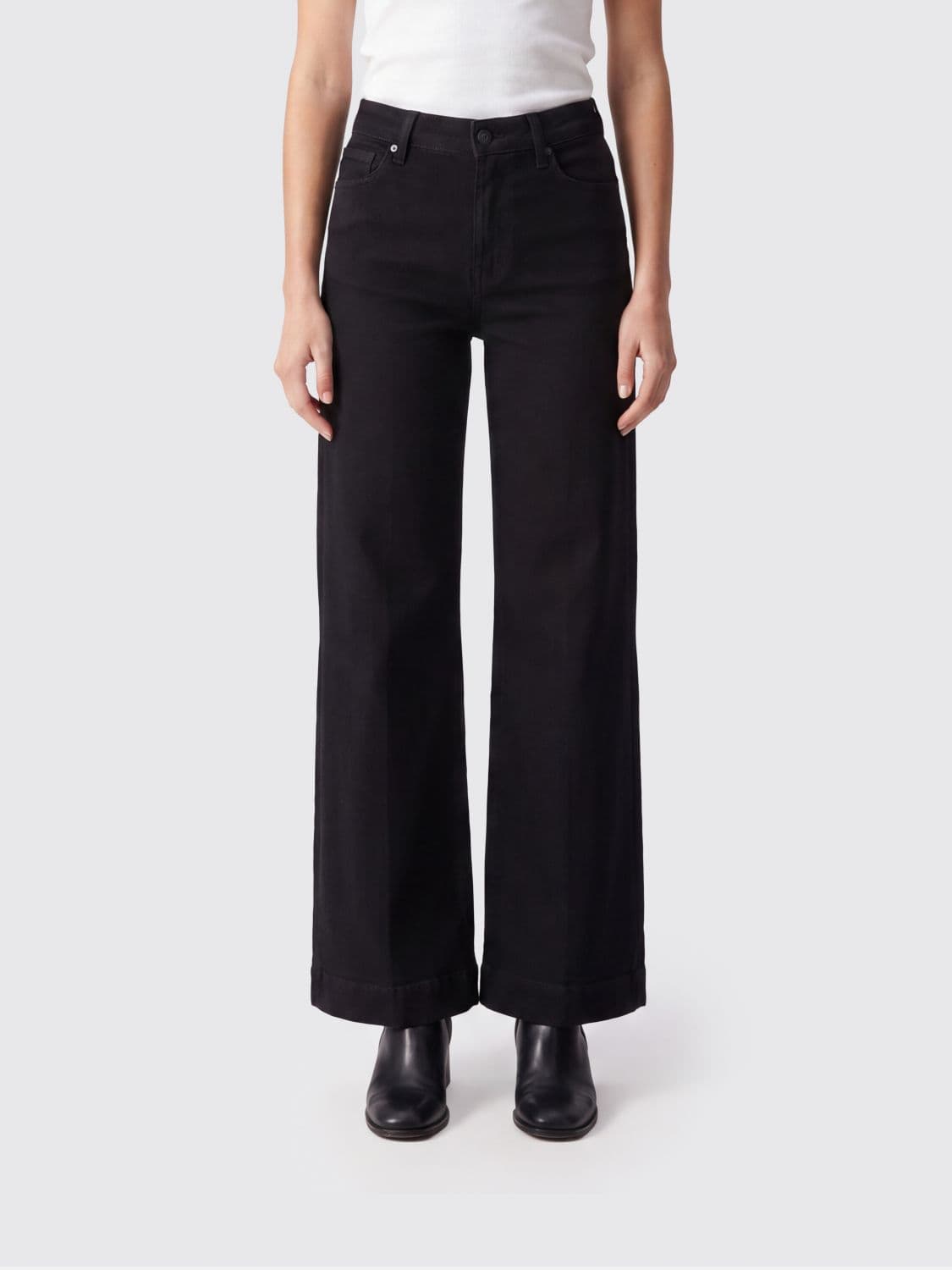 7 For All Mankind Dojo High-Waisted Flared Jeans in Cotton Denim