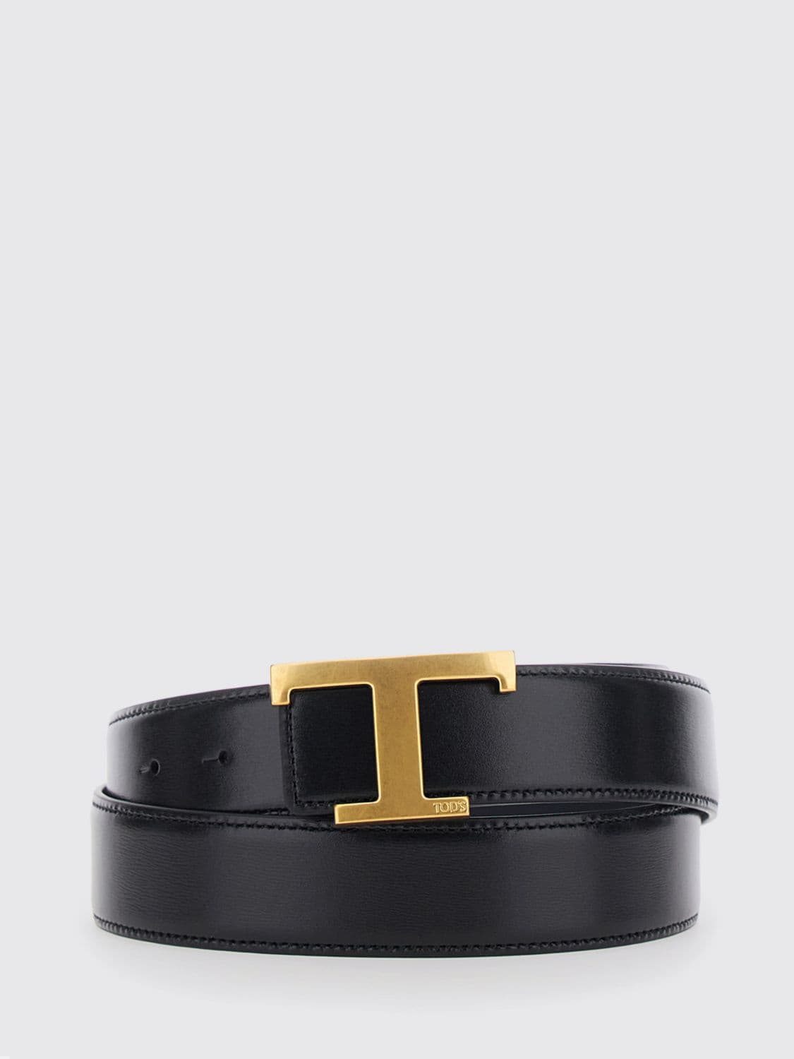 Tod's T Timeless Reversible Calfskin Belt with Monogram Buckle