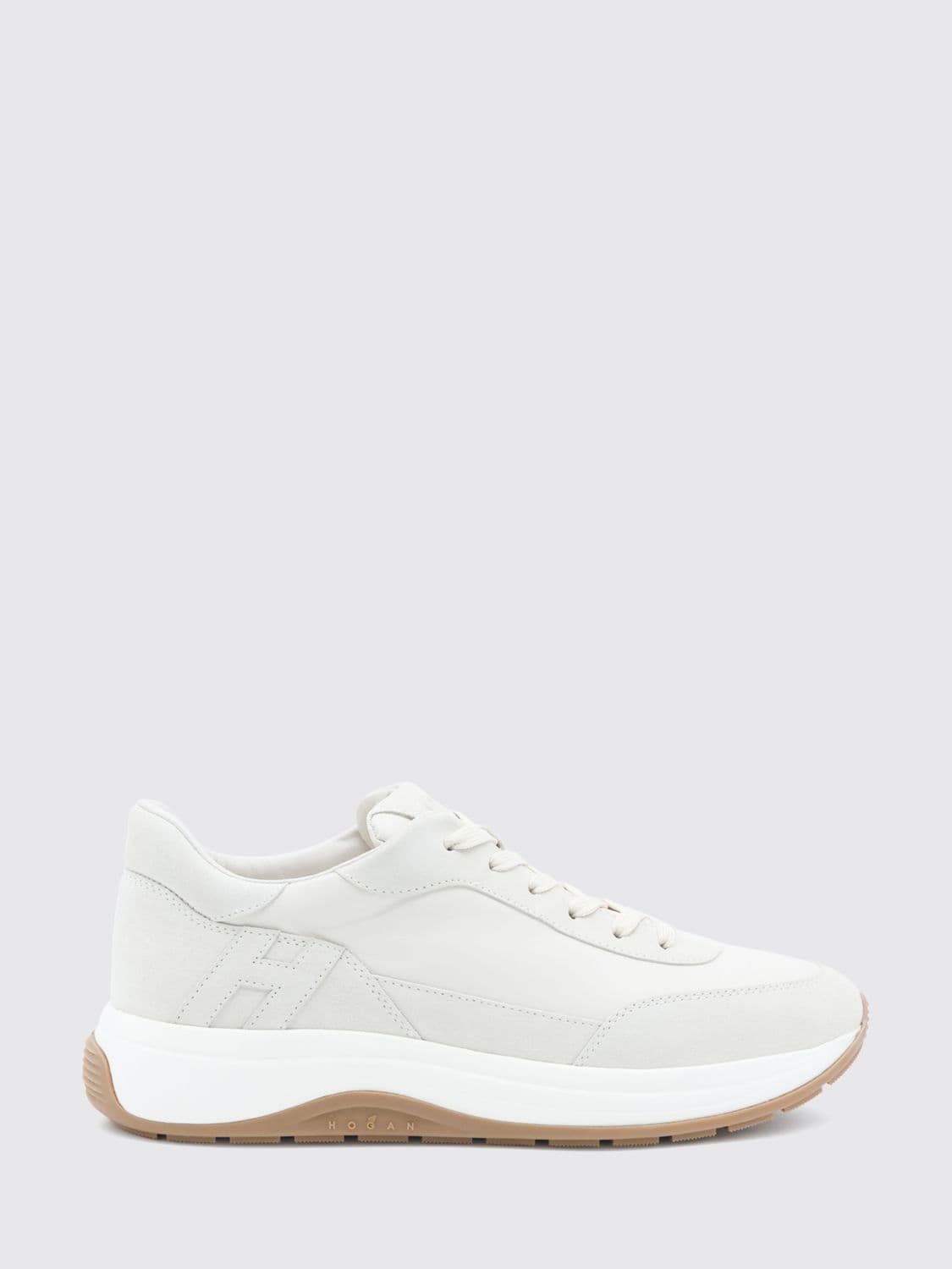 Hogan Hi-Light Smooth Leather and Suede Sneakers with H Logo