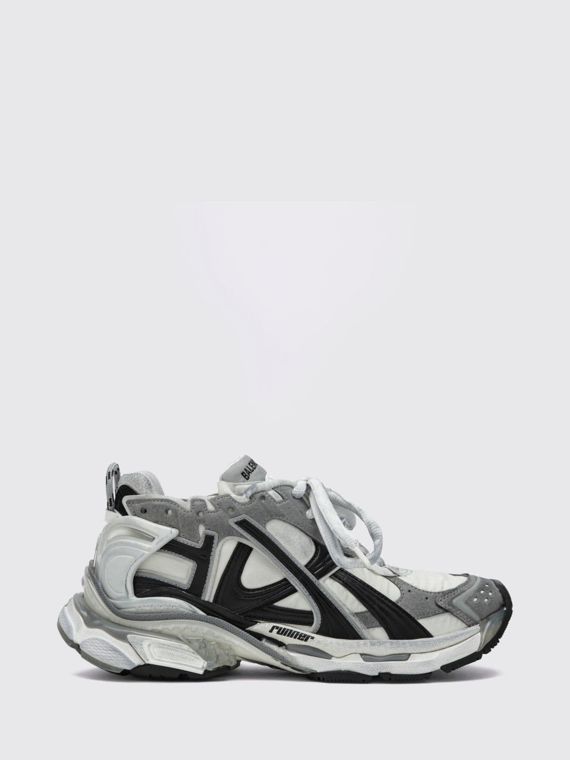 Balenciaga Runner Low-Top Sneakers in Mesh with a Worn-Out Effect