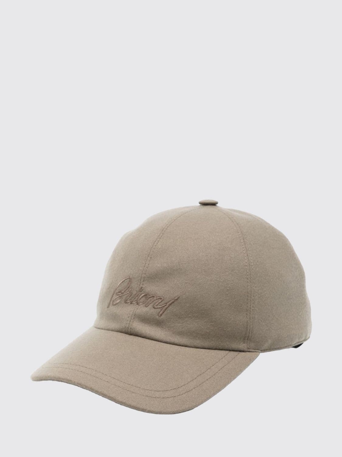 Brioni Cotton Baseball Cap with Tone-on-Tone Logo and Adjustable Strap