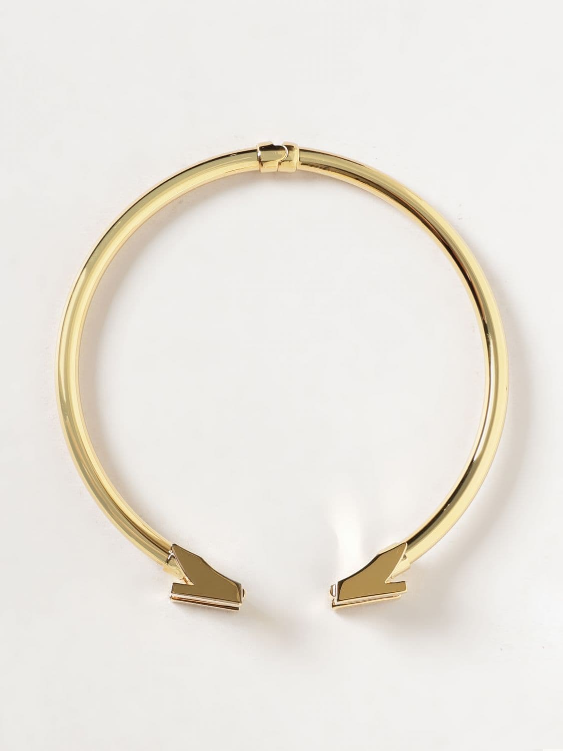Elisabetta Franchi Monogram Logo Bangle Bracelet in Gold-Tone Brass