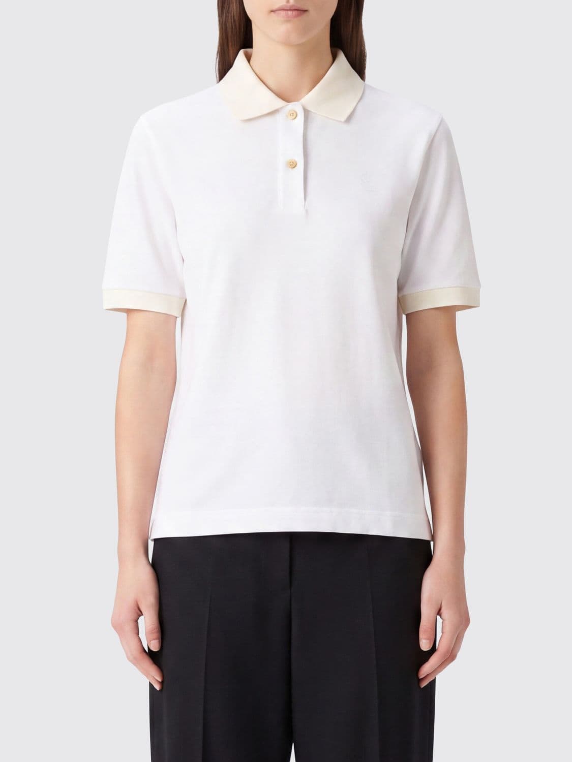Jil Sander Cotton Polo Shirt with Contrasting Collar and Trims