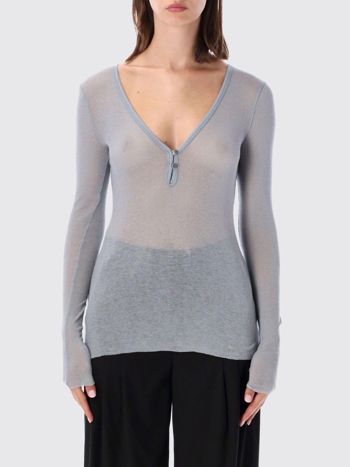 James Perse Slim Fit V-Neck Cardigan in Cotton and Cashmere