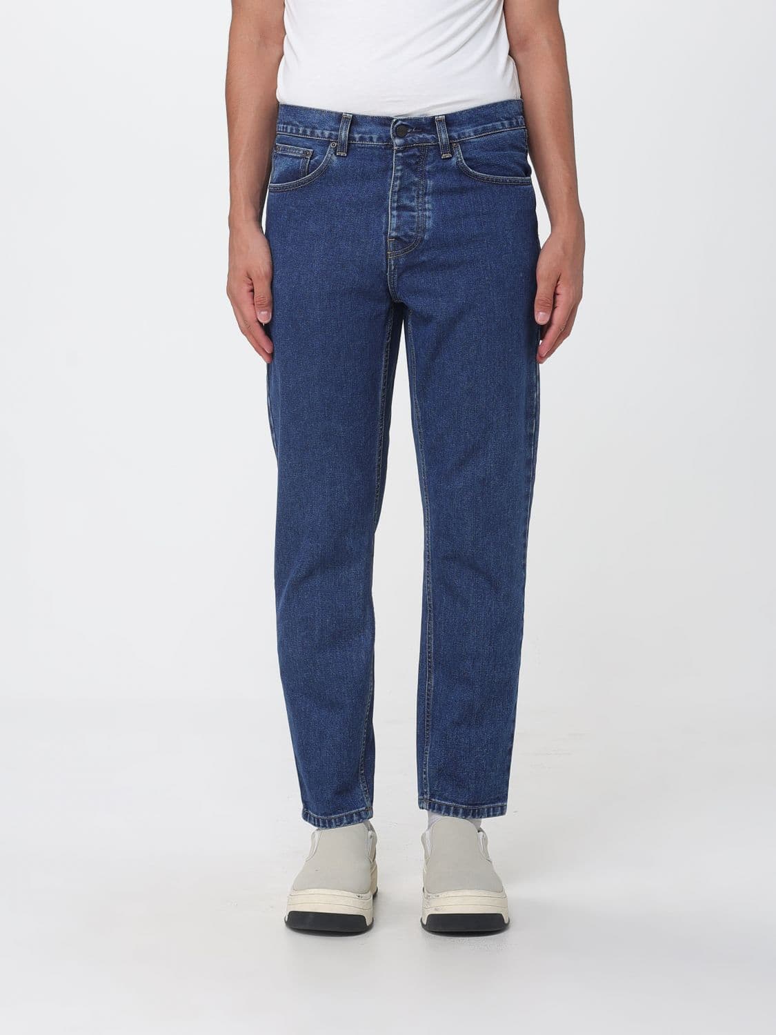 Carhartt Wip Newel Tapered Fit Mid-Rise Jeans in Cotton Denim