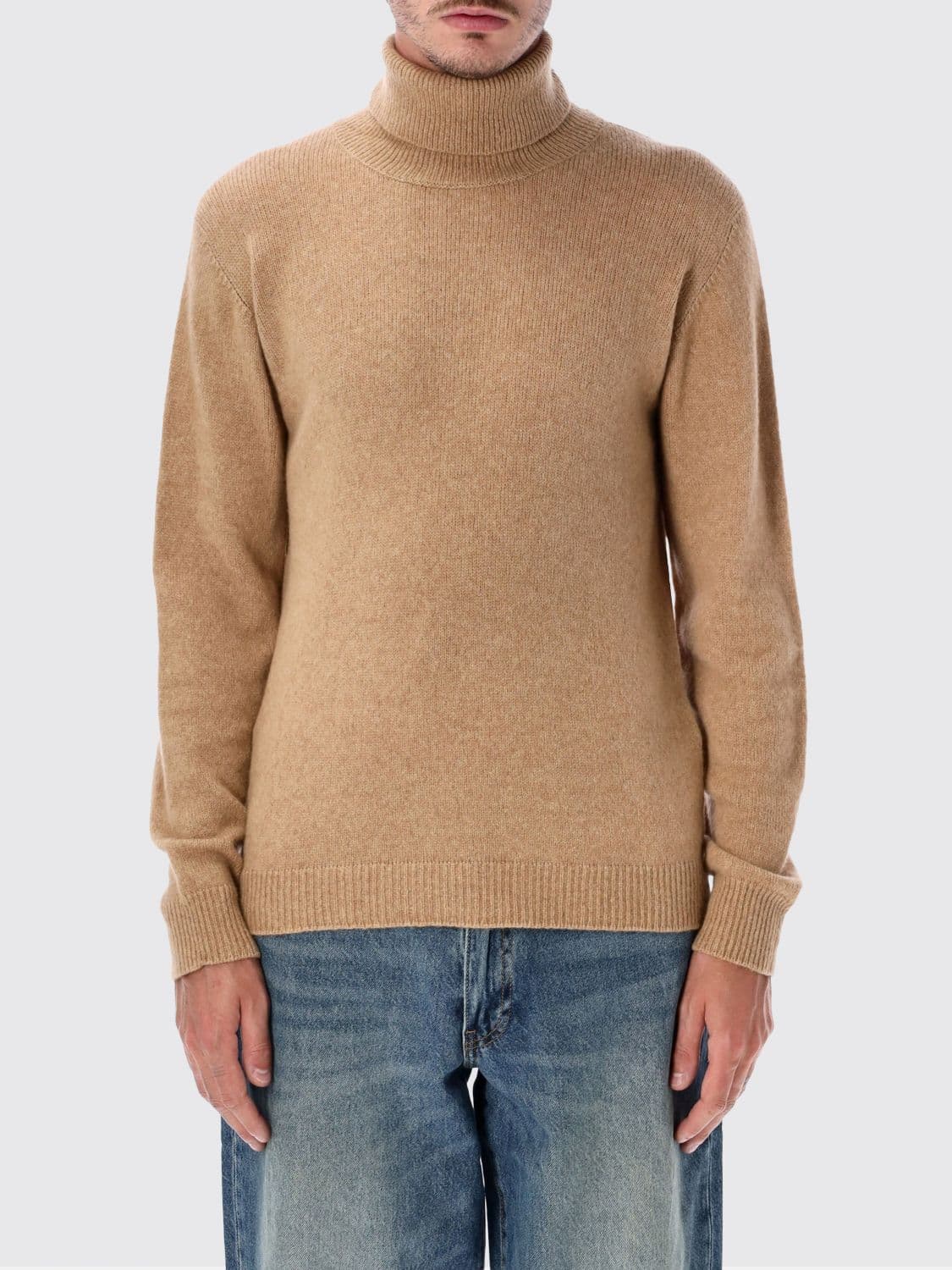 Roberto Collina Wool and Camel Blend Turtleneck Jumper