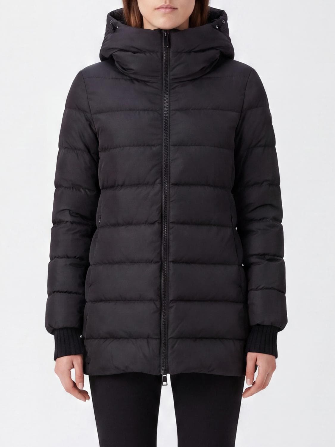 Herno A-Shape Short Water-Repellent Nylon Down Jacket with Hood