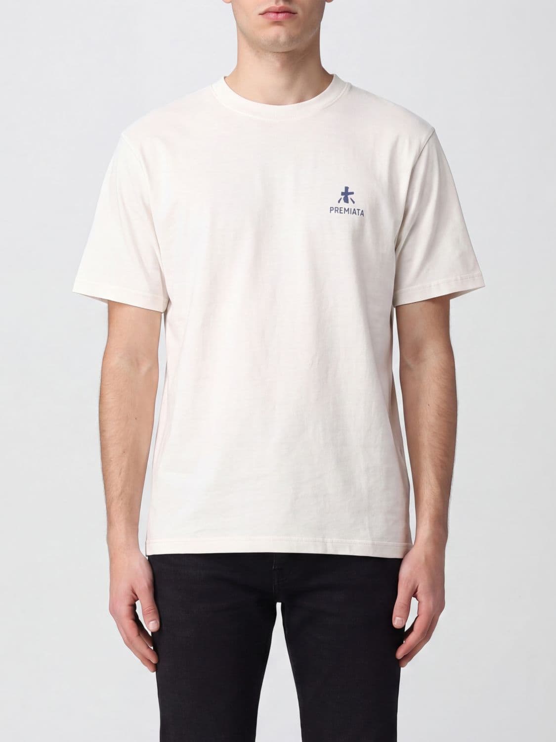 Premiata Cotton Crewneck T-Shirt with Embroidered Logo