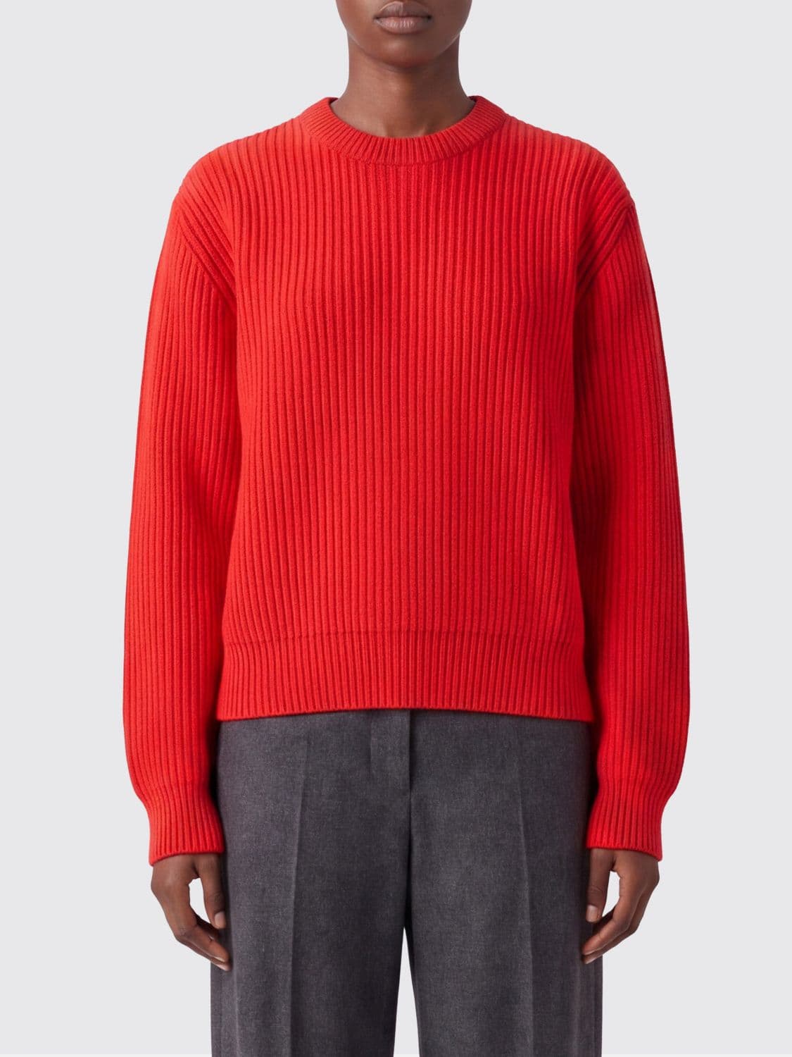 Jil Sander Pure Wool Crewneck Jumper with Dropped Shoulders
