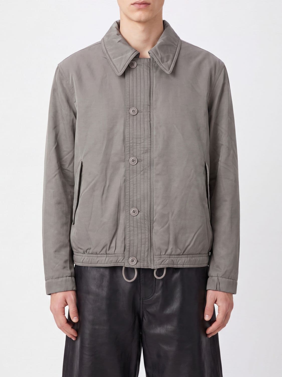 Our Legacy Cotton-Nylon Blend Shirt Jacket with Drawstring Hem