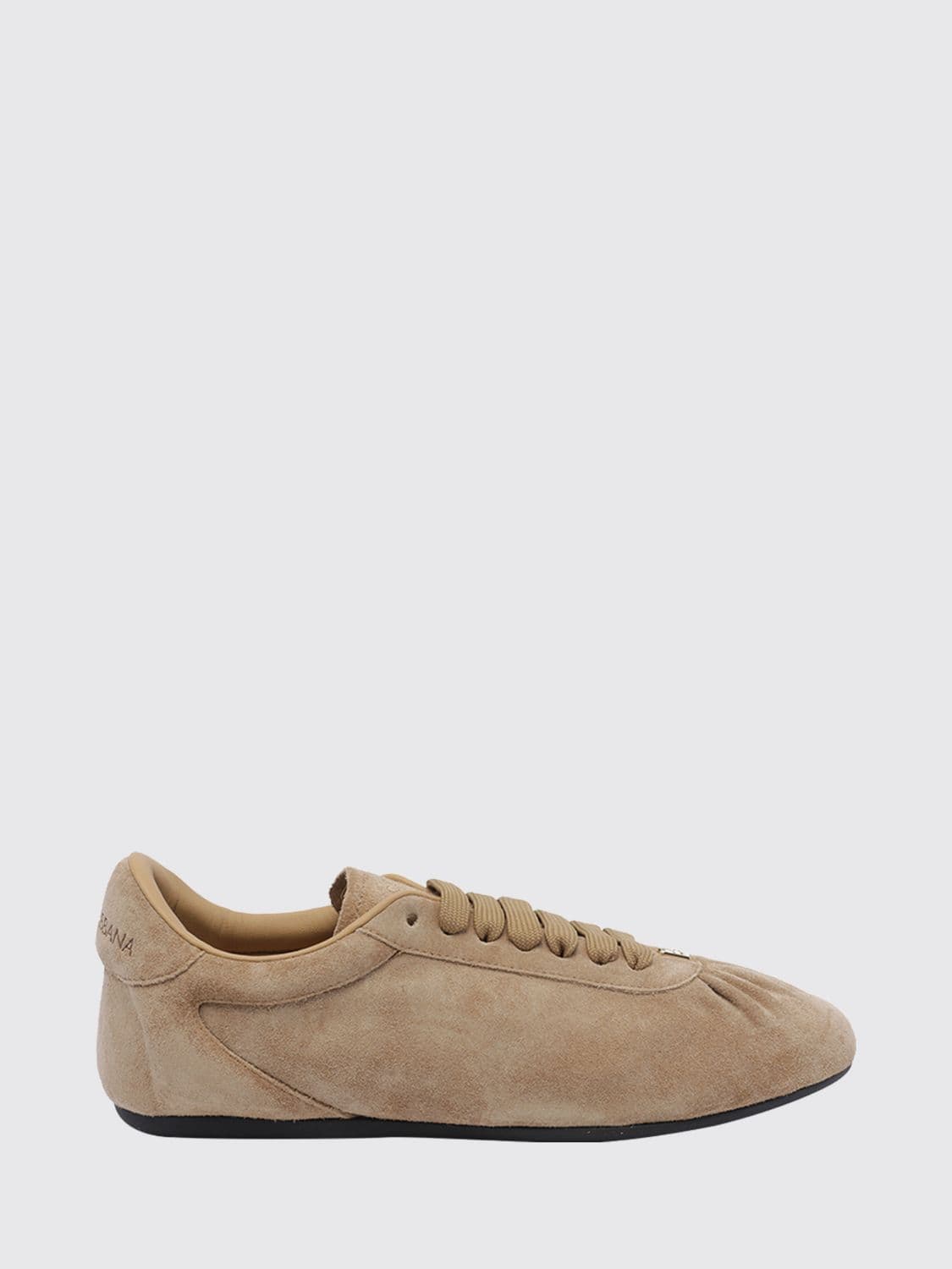 Dolce & Gabbana Suede Low-Top Sneakers with Embossed Logo