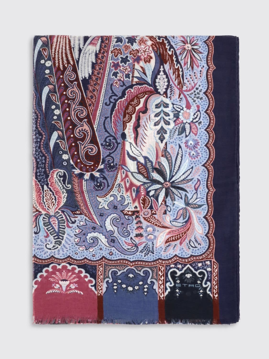Etro Men's Modal and Cashmere Blend Scarf with All-Over Paisley Print · OS
