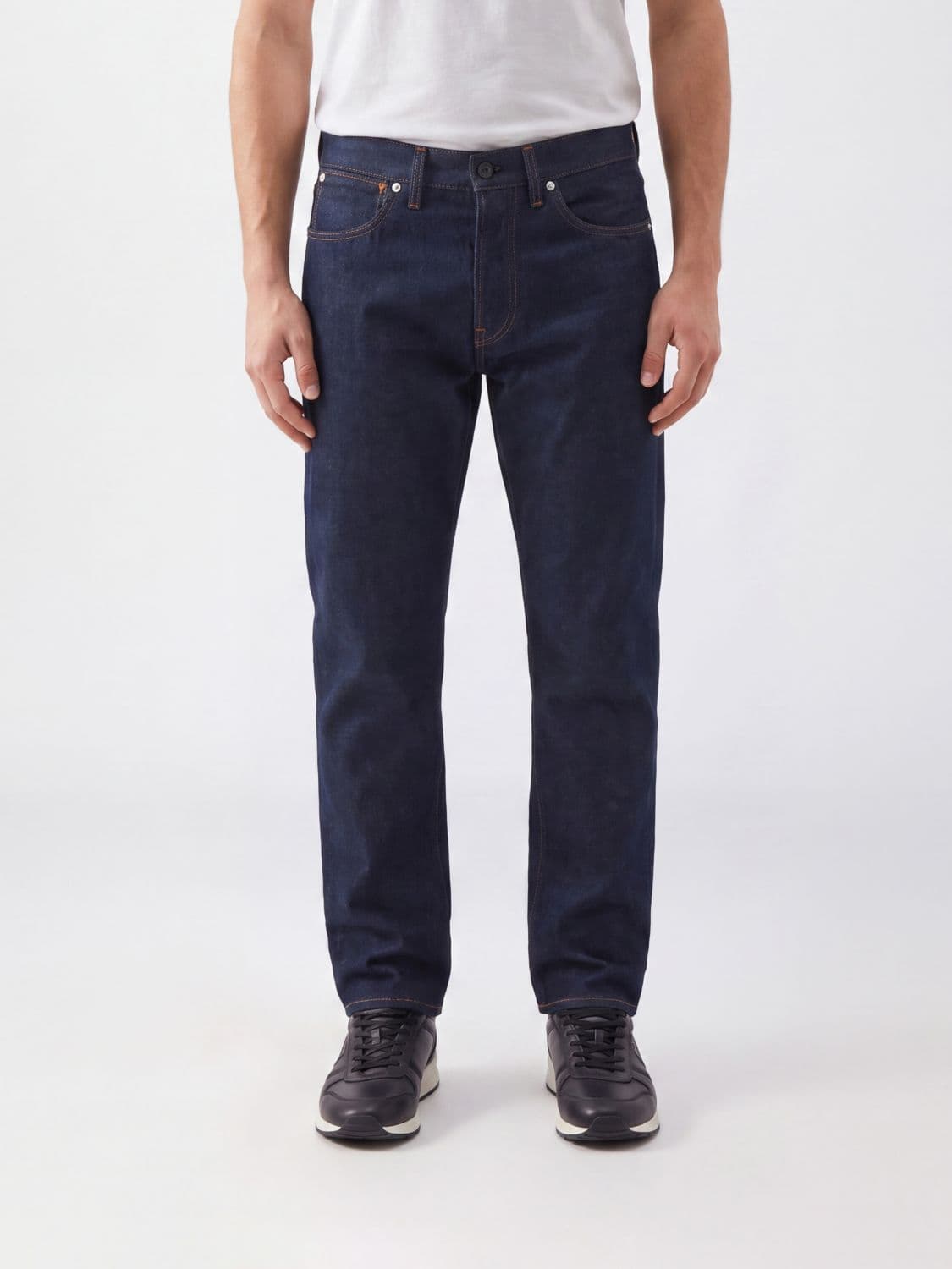 Stone Island Regular Fit Cotton Denim Jeans with Rear Compass Logo