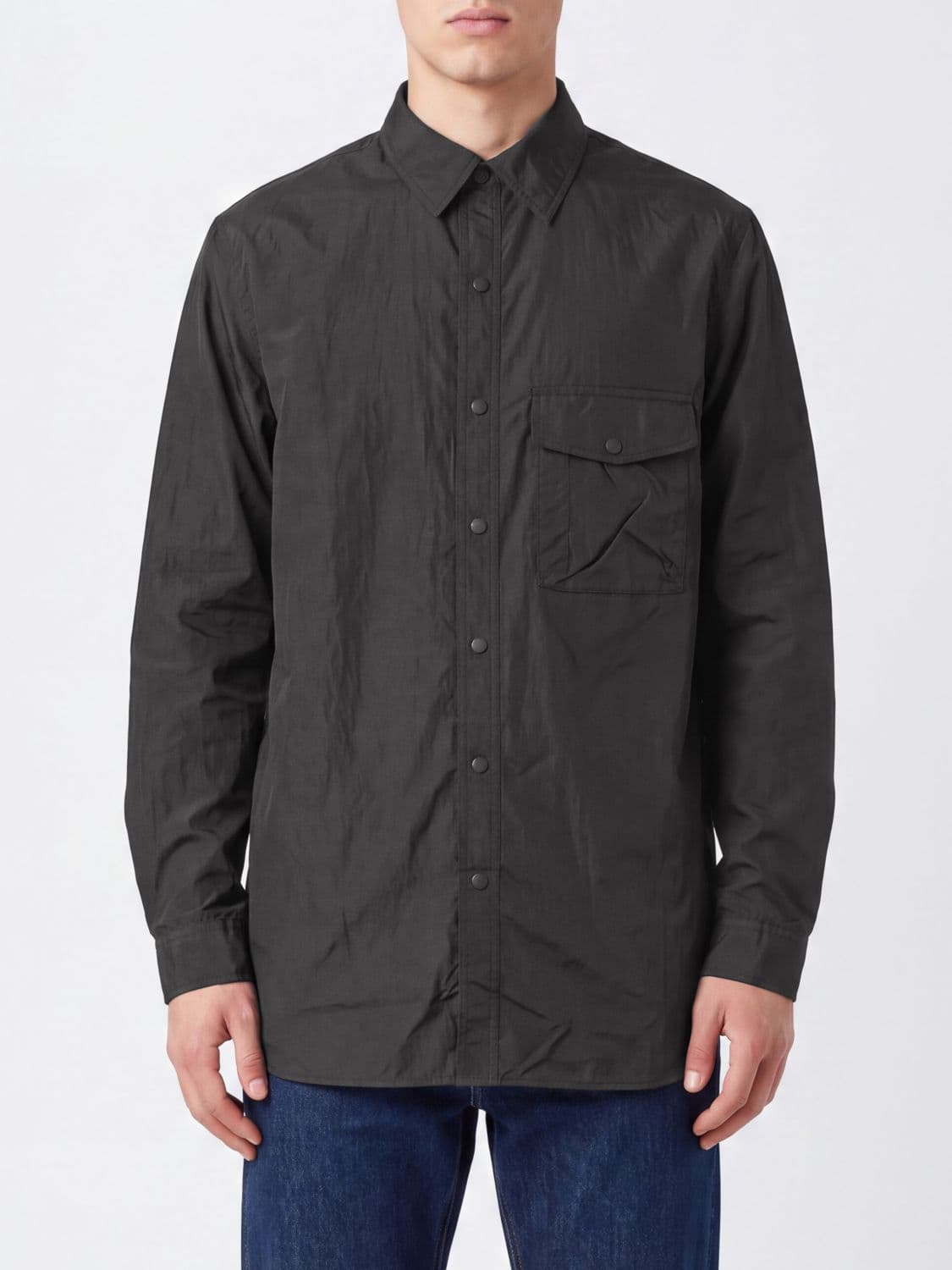 Y-3 3-Stripes Logo Stretch Technical Fabric Shirt Jacket