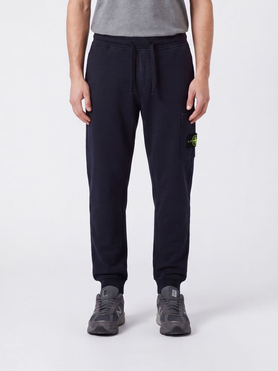 Stone Island Logo Patch Organic Cotton Cargo Trousers