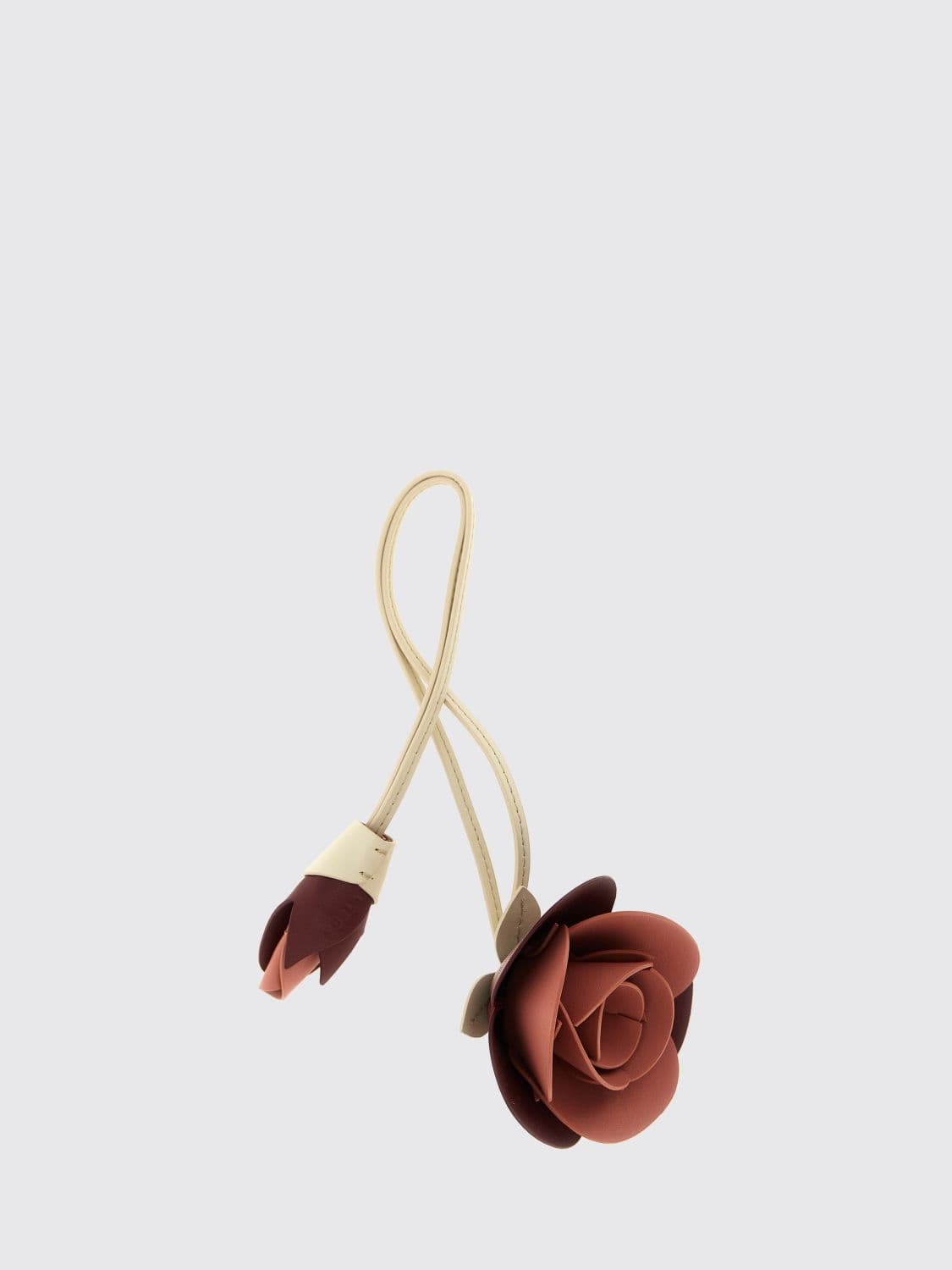 Furla Bicolour Leather Flower-Shaped Keychain