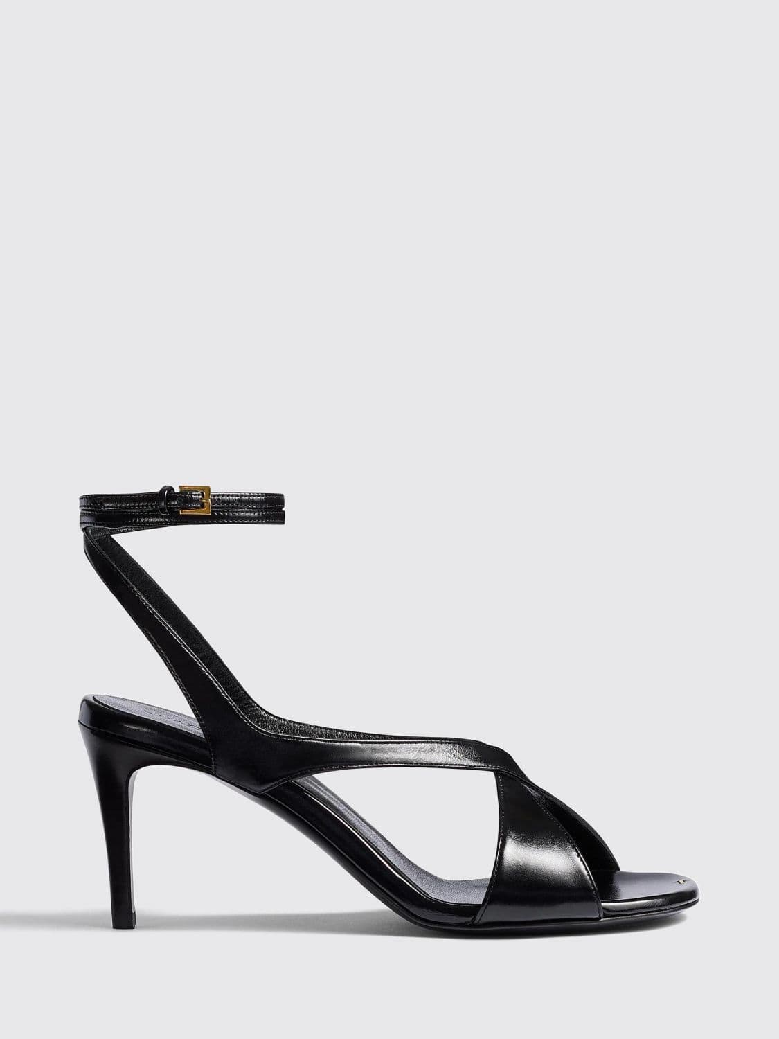 Khaite Liria Smooth Leather Sandals with Stiletto Heel and Ankle Strap