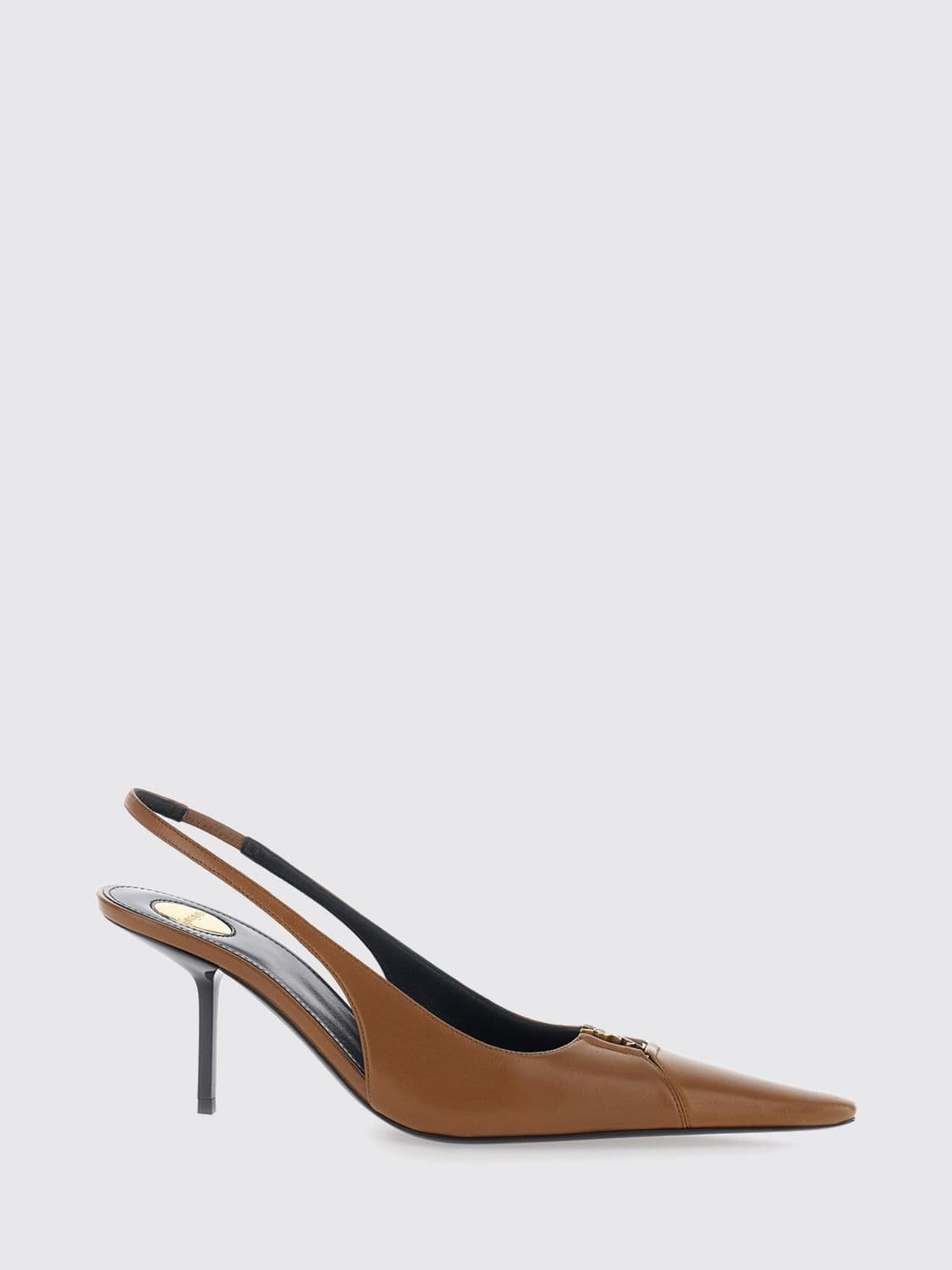 Saint Laurent Babylone Breteuil Leather Slingback Pumps with Stiletto Heel and YSL Logo · 37½