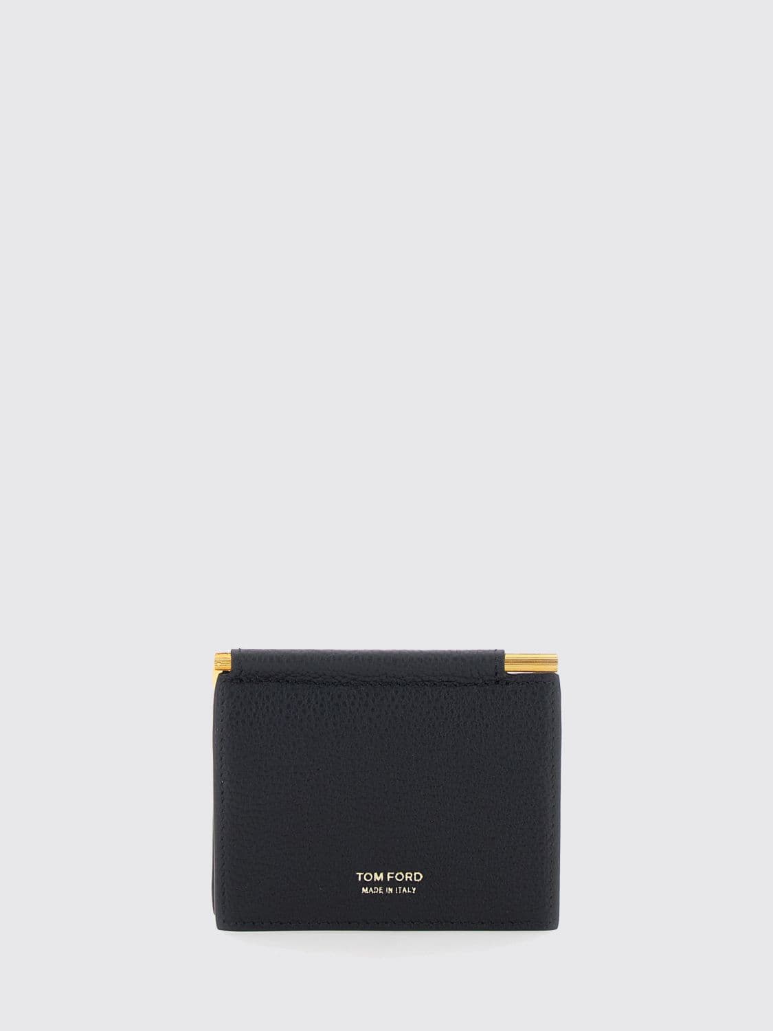 Tom Ford Bifold Grained Calfskin Card Holder with Money Clip