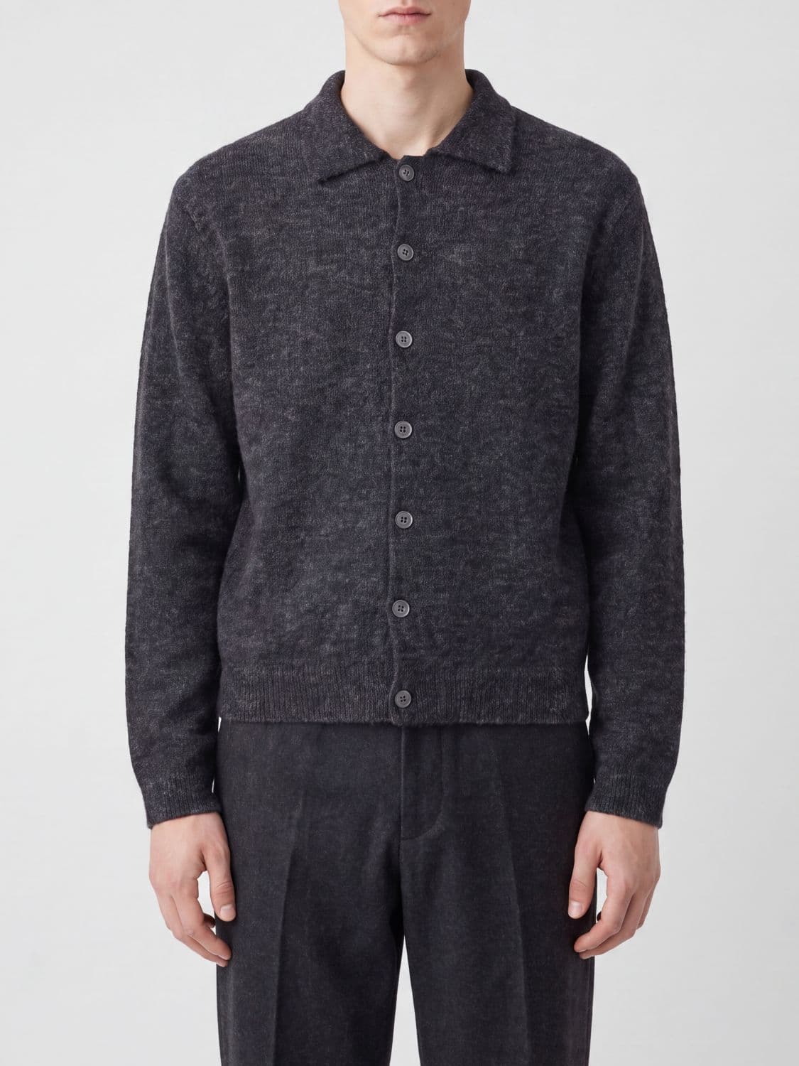 Our Legacy Long-Sleeved Cardigan in Wool and Alpaca Blend