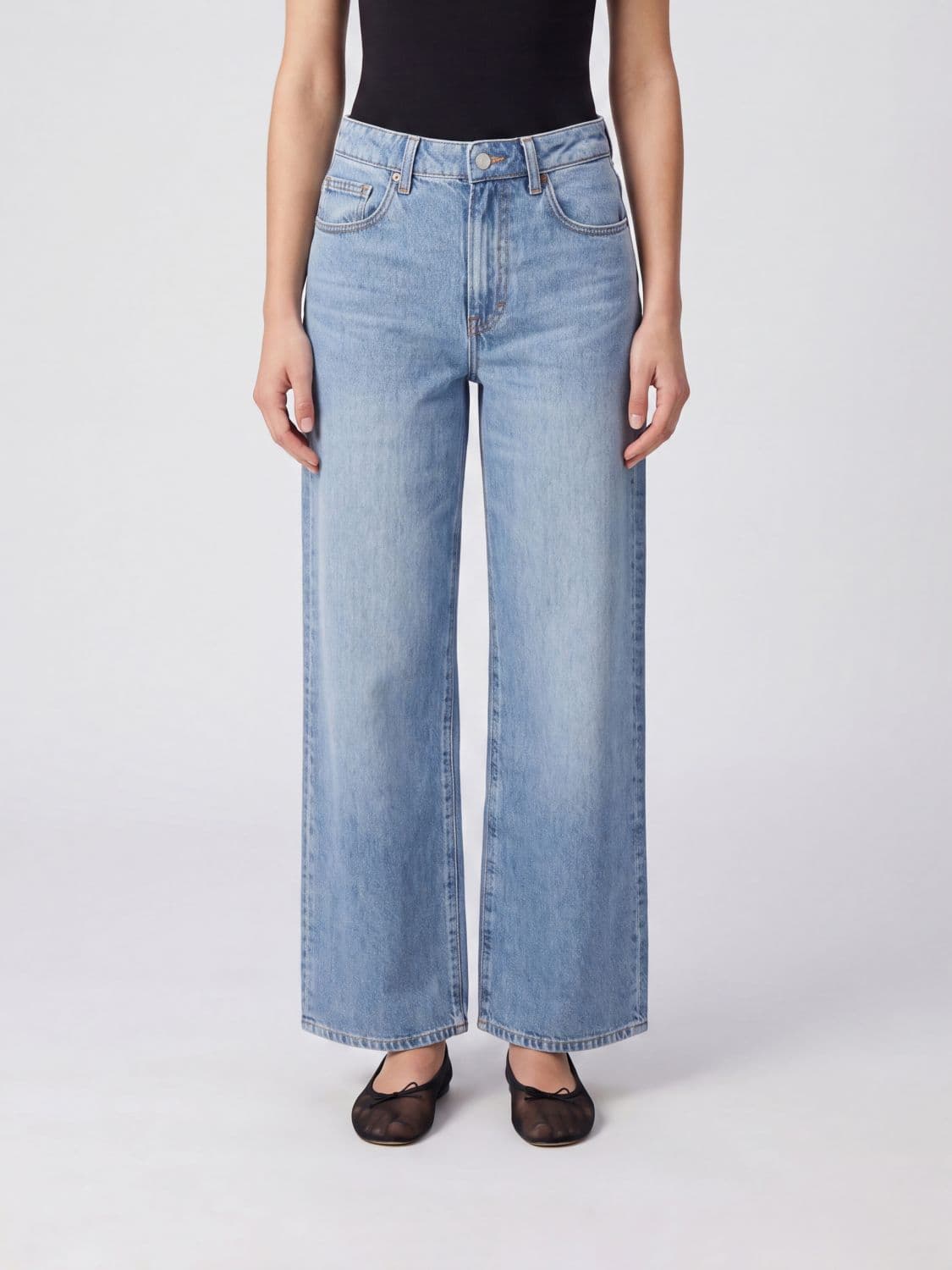 Jeanerica Belem High-Waisted Wide-Leg Jeans in Recycled Cotton Denim