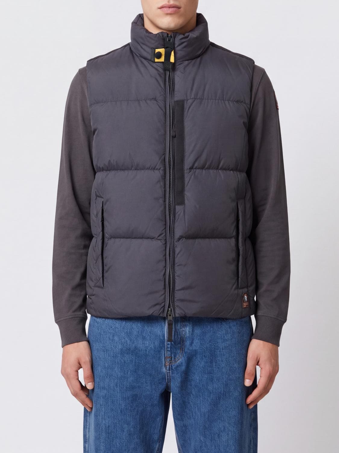Parajumpers Padded Quilted Nylon Waistcoat with High Neck and Zip Closure