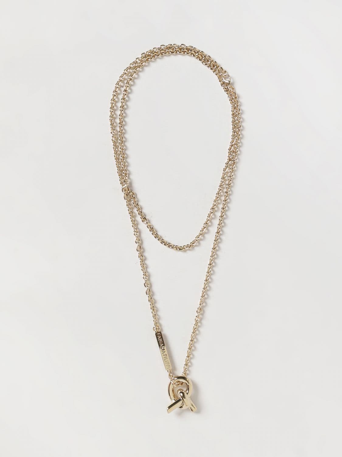 Fabiana Filippi Adjustable Brass Necklace with Charm Pendant · OS