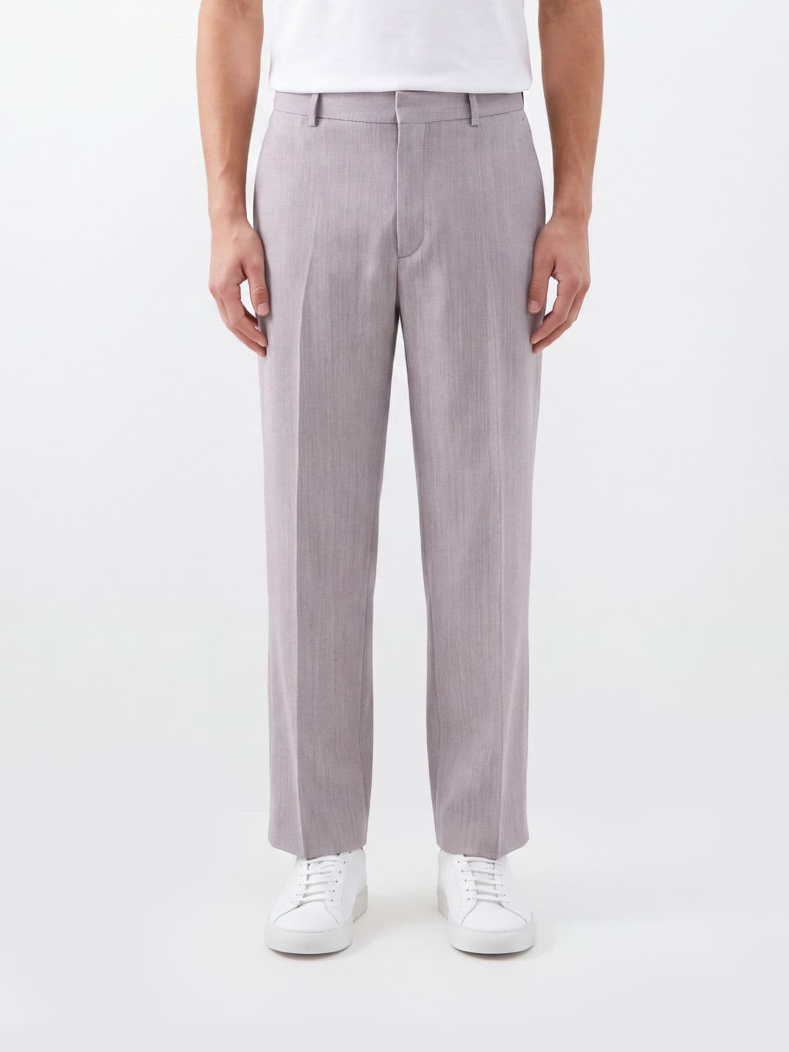 Studio Nicholson Fume Wide-Leg Tailored Trousers in Pure Virgin Wool