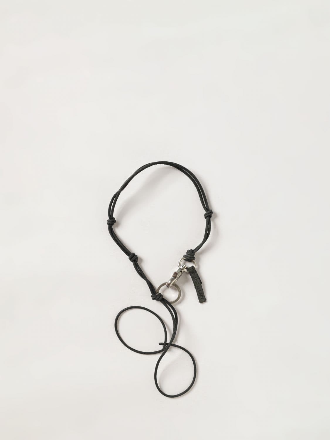 Our Legacy Ladon Adjustable Leather and Metal Necklace with Engraved Logo