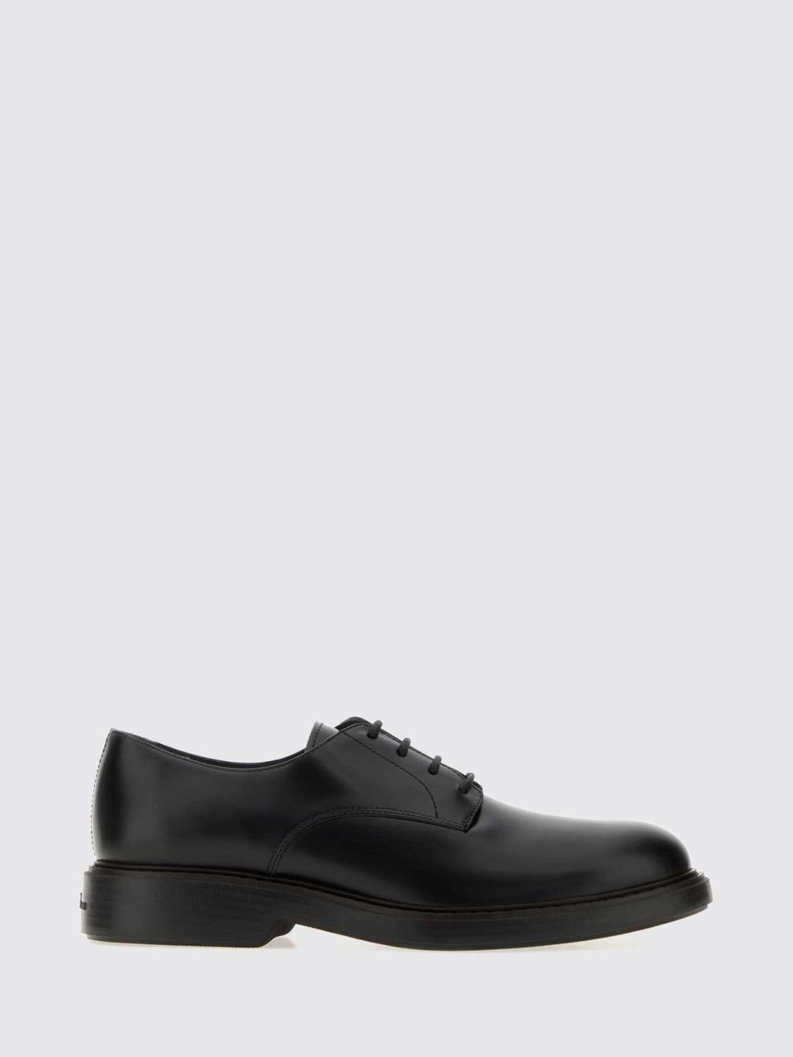 Hogan H704 Smooth Leather Derby Shoes with a Rubber Sole