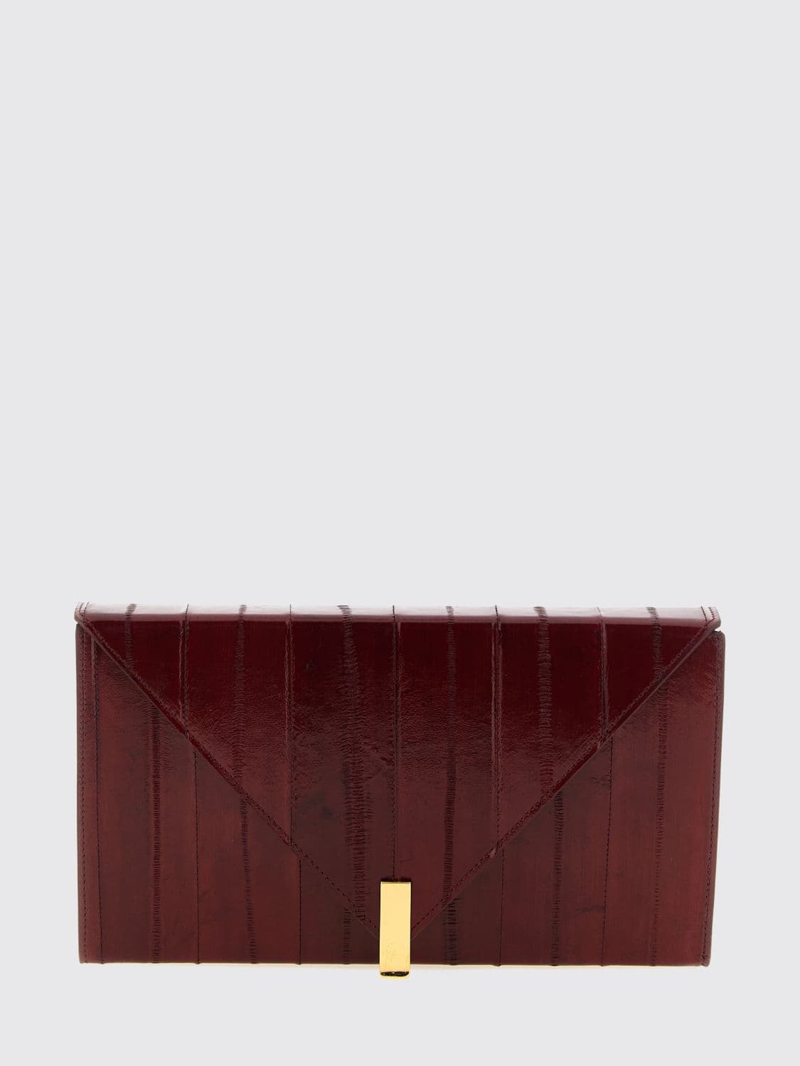 Giuseppe Zanotti Leather Envelope Clutch with Metal Mesh Shoulder Strap
