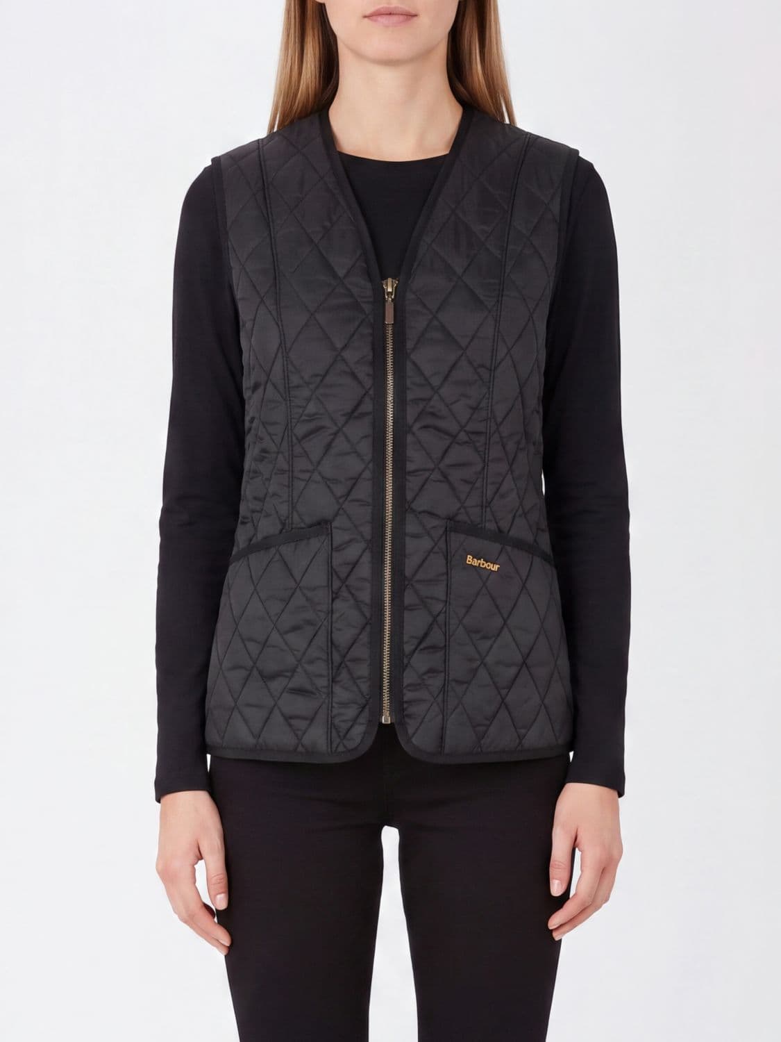 Barbour Betty Quilted Recycled Nylon Gilet with V-Neck
