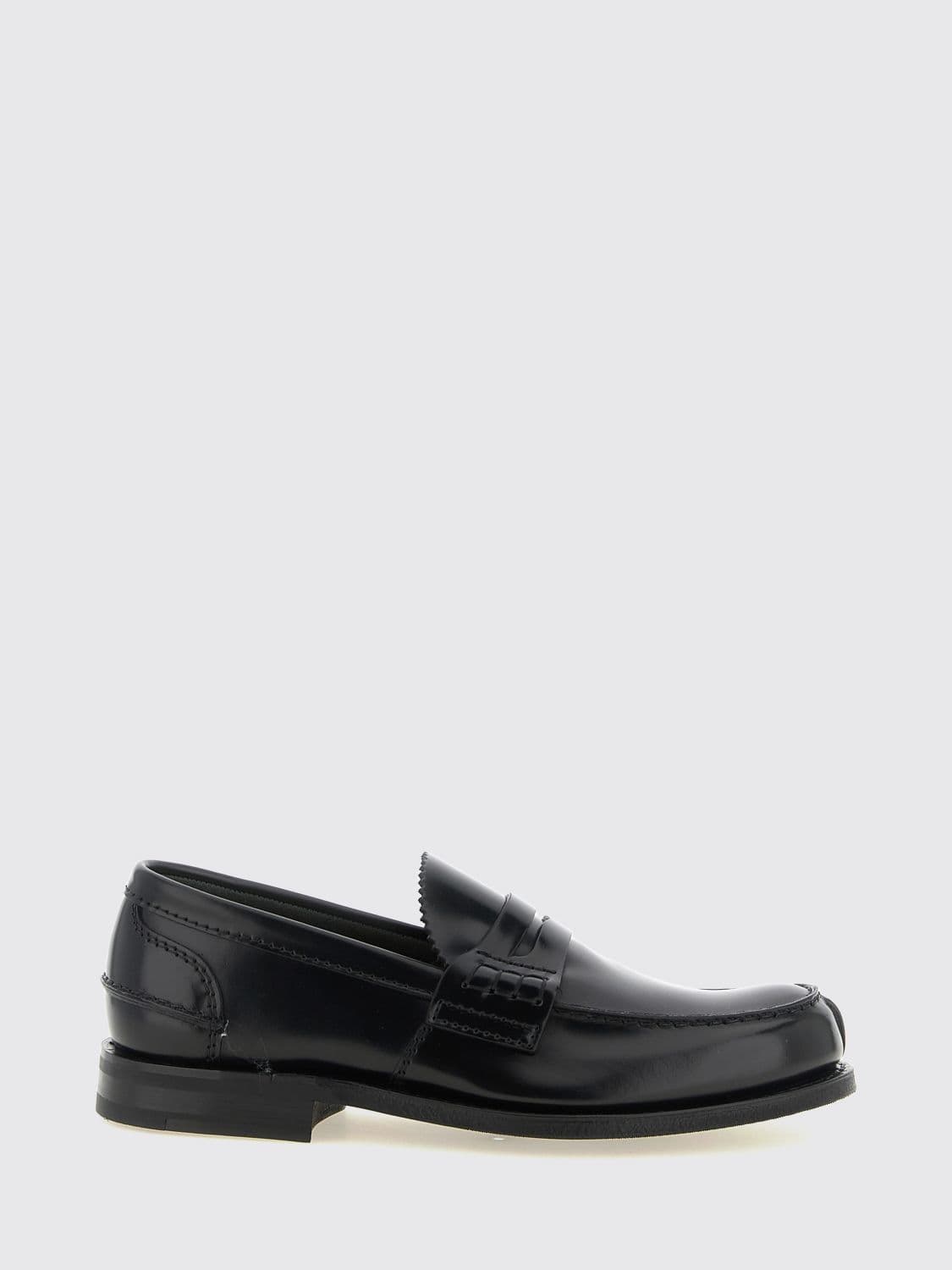 Church's Pembrey Brushed Leather Penny Loafers with Saddle Strap