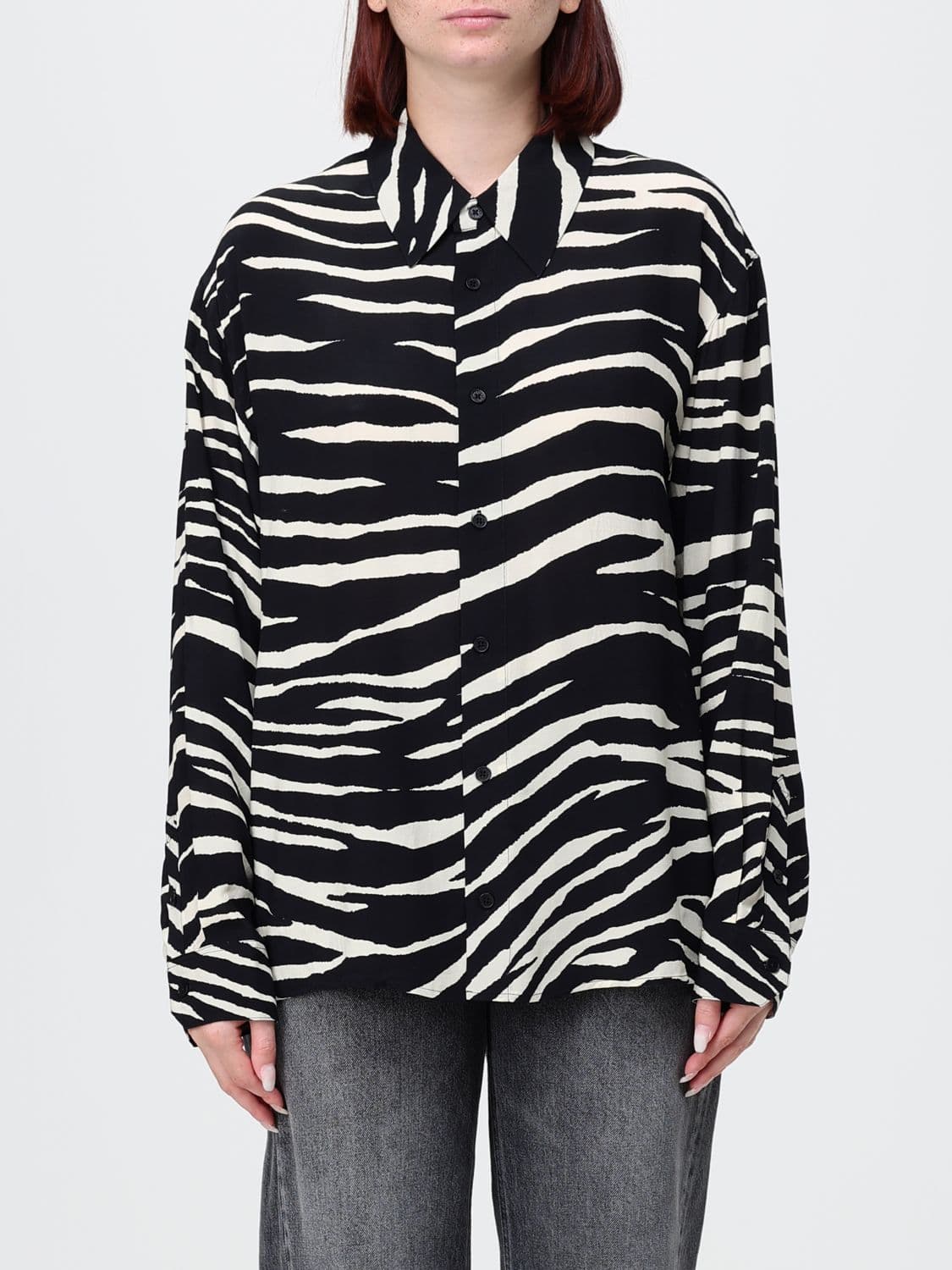 Zadig & Voltaire All-Over Zebra Print Viscose Shirt