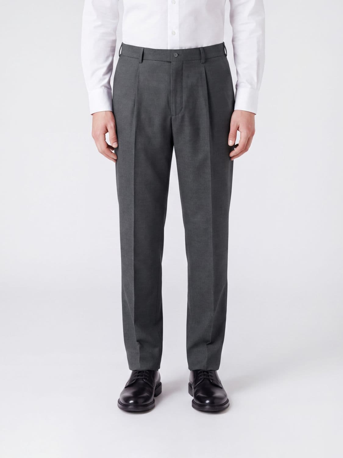 Briglia 1949 Slim Fit Pleated Virgin Wool Tailored Trousers