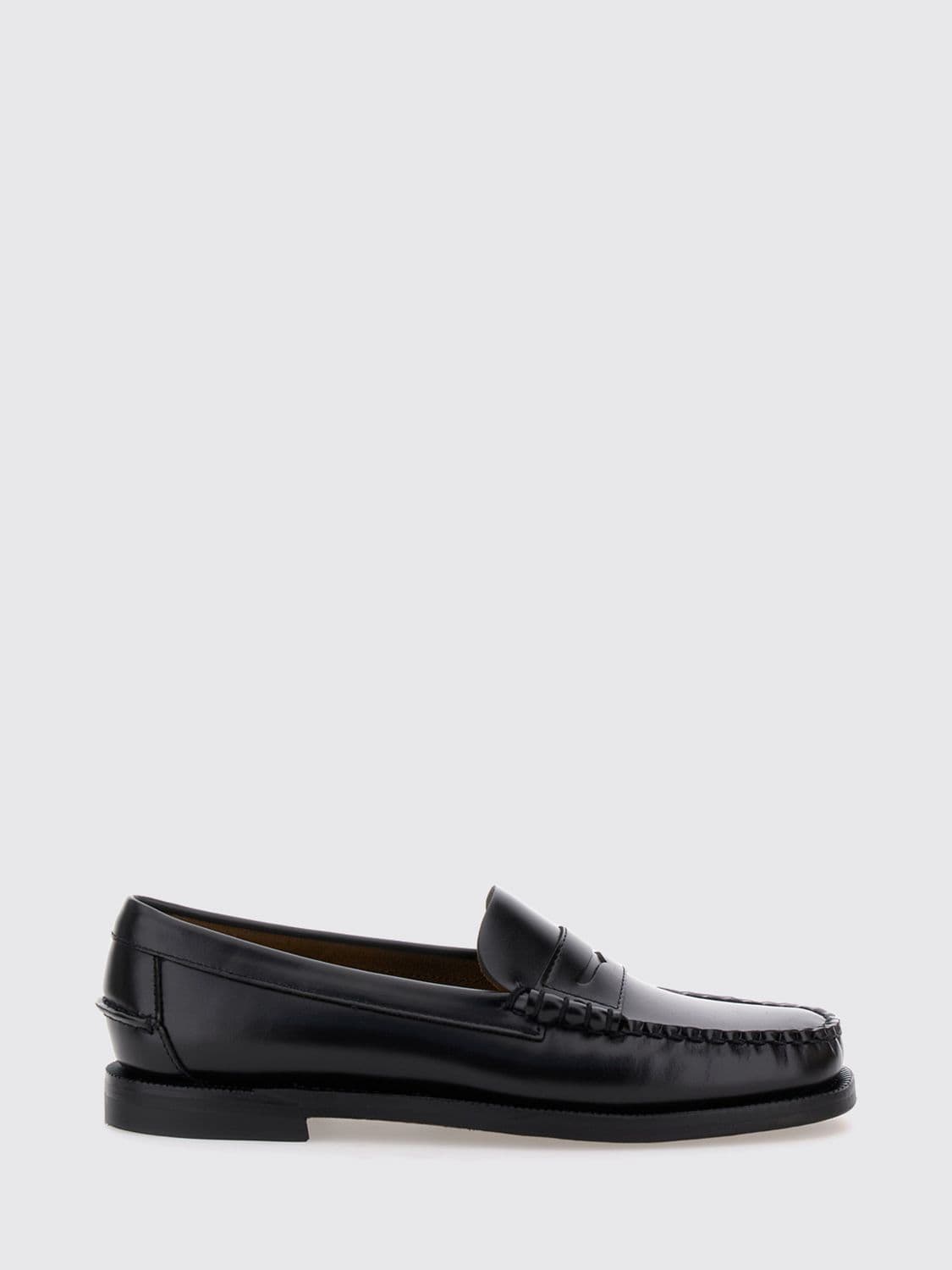 Sebago Classic Dan Smooth Calfskin Penny Loafers with Saddle Strap