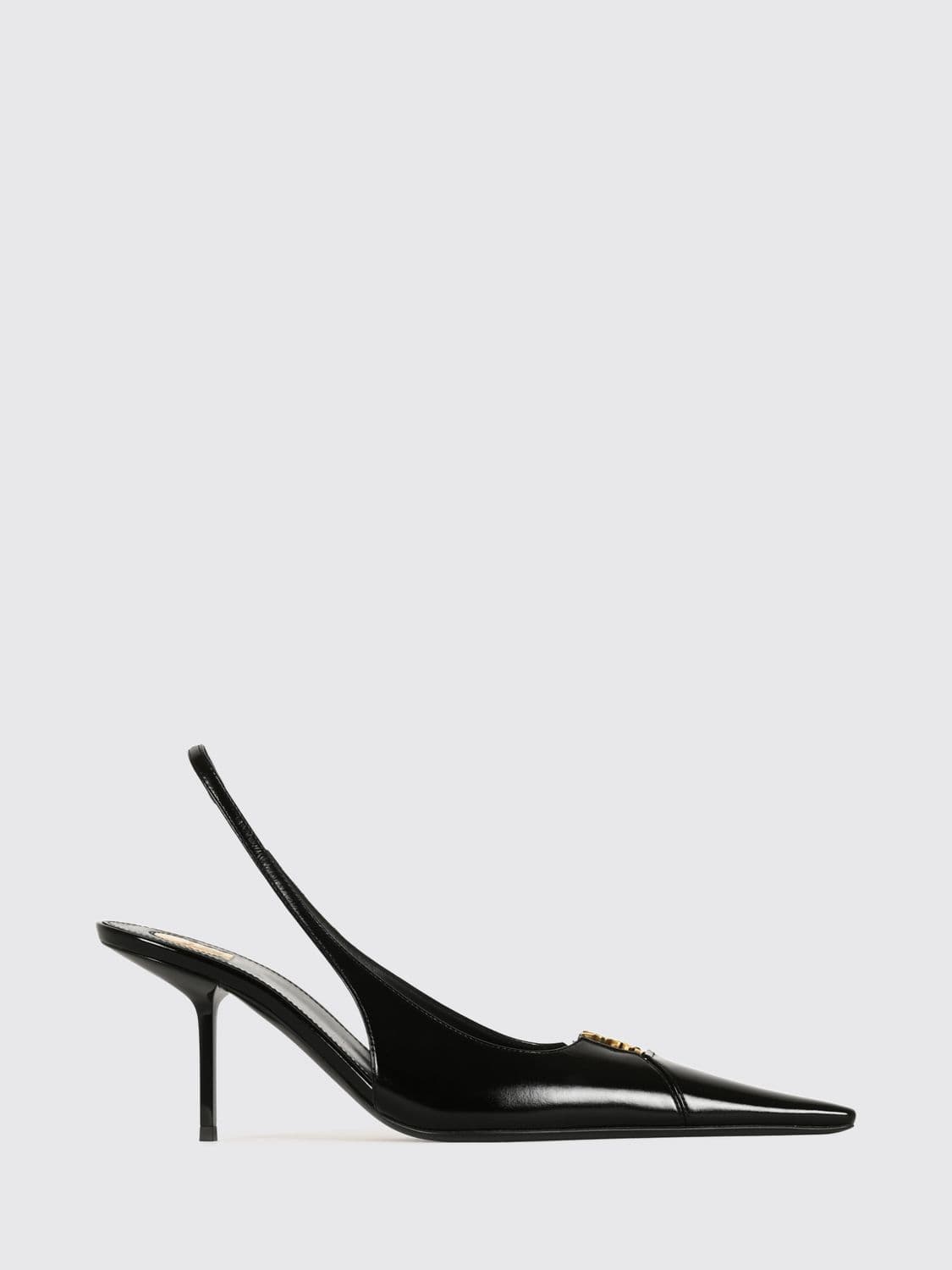 Saint Laurent Babylone Breteuil Brushed Leather Slingback Pumps with medium heel