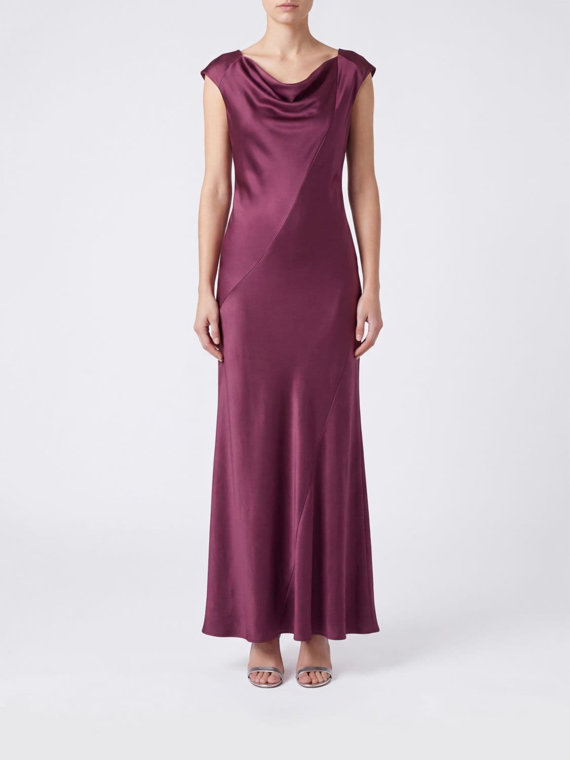 Alberta Ferretti Long Satin Slip Dress for Ceremonies and Events