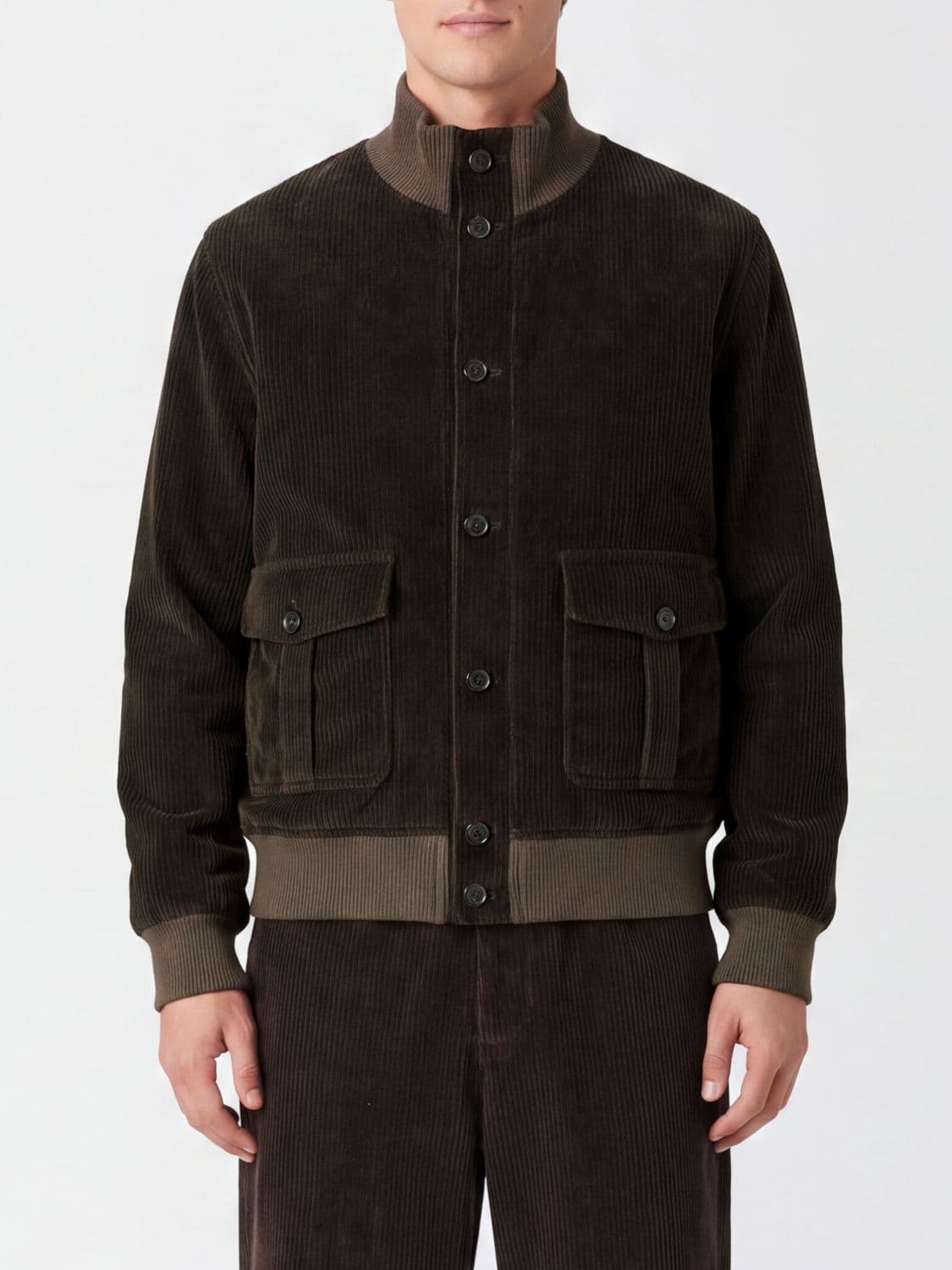 Circolo 1901 Velvet Bomber Jacket with High Collar and Elasticated Cuffs