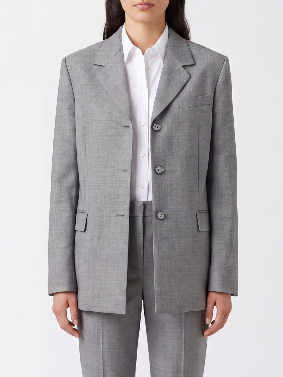 Magda Butrym Single-Breasted Three-Button Wool Blazer