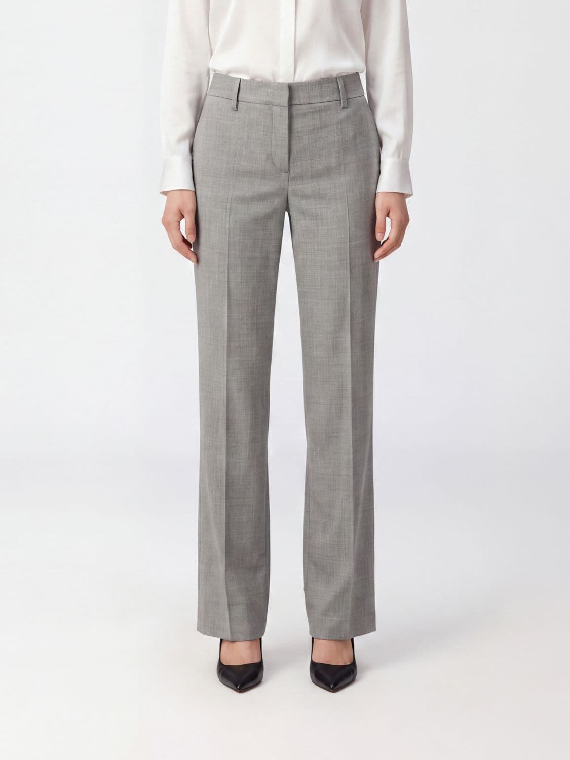 Magda Butrym Mid-Rise Skinny Wool Trousers