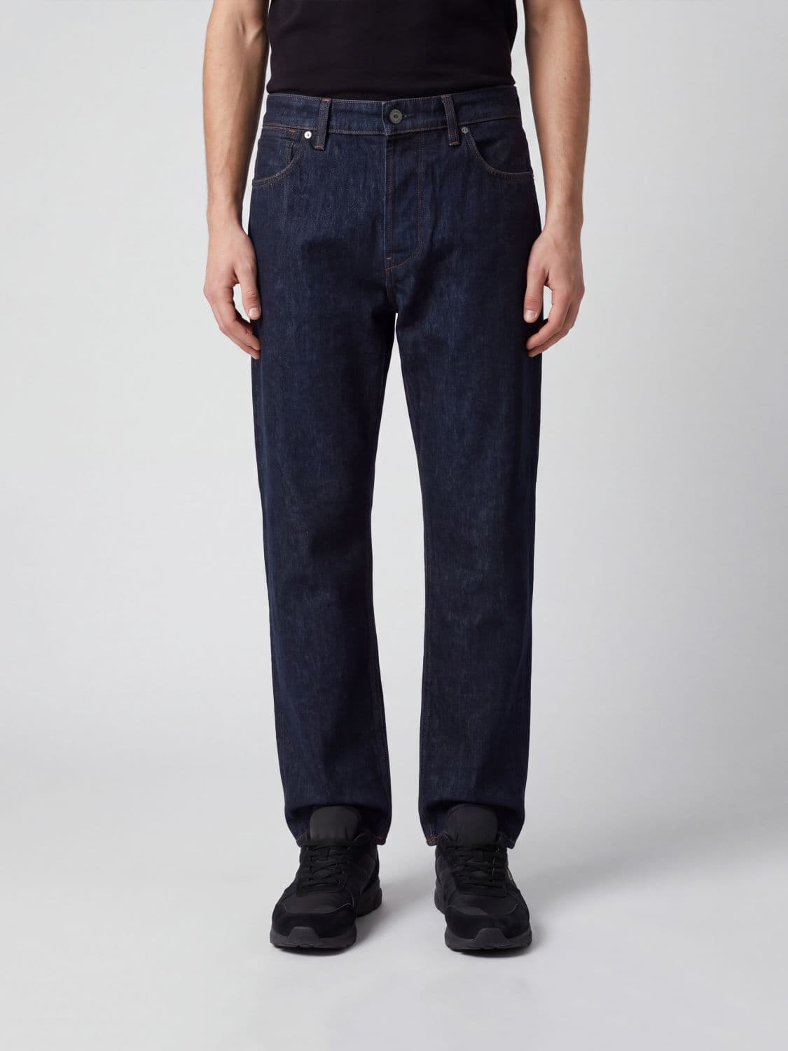 Stone Island Mid-Rise Baggy Jeans in Cotton Denim
