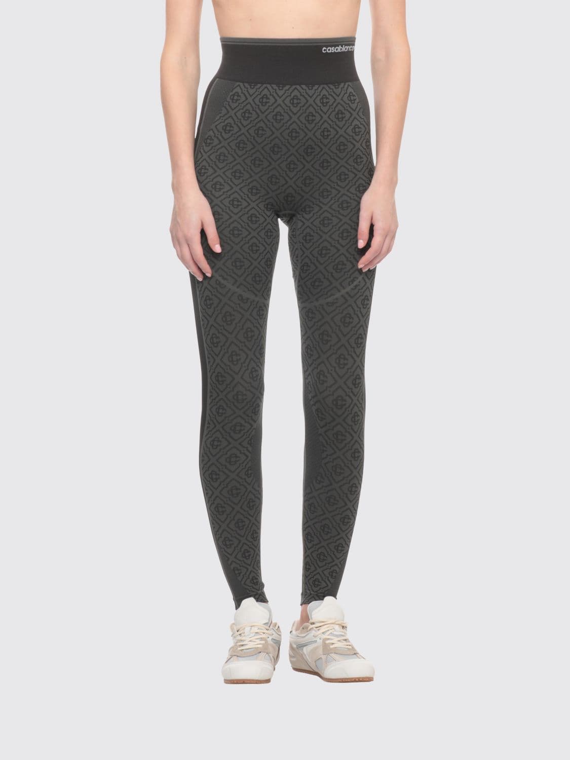Casablanca High-Waisted Logo Jacquard Stretch-Tech Leggings