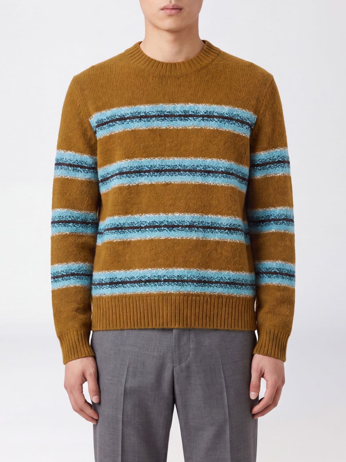 Dries Van Noten Multicolour Striped Wool Crewneck Jumper