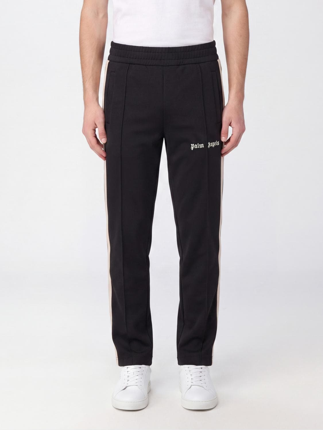 Palm Angels Technical Fabric Jogging Trousers with Contrast Logo