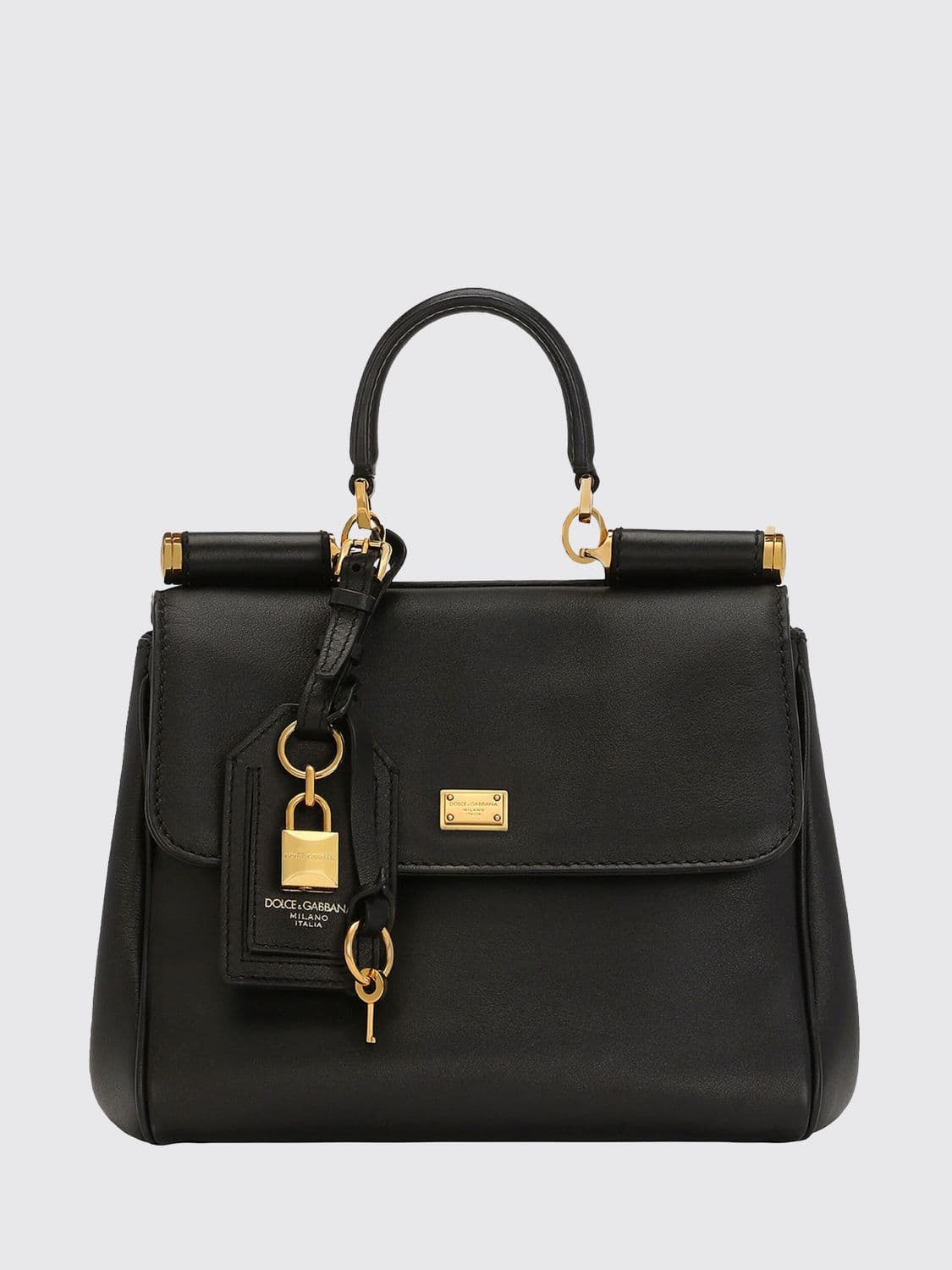 Dolce & Gabbana My Sicily Mini Leather Handbag with Removable Shoulder Strap · OS
