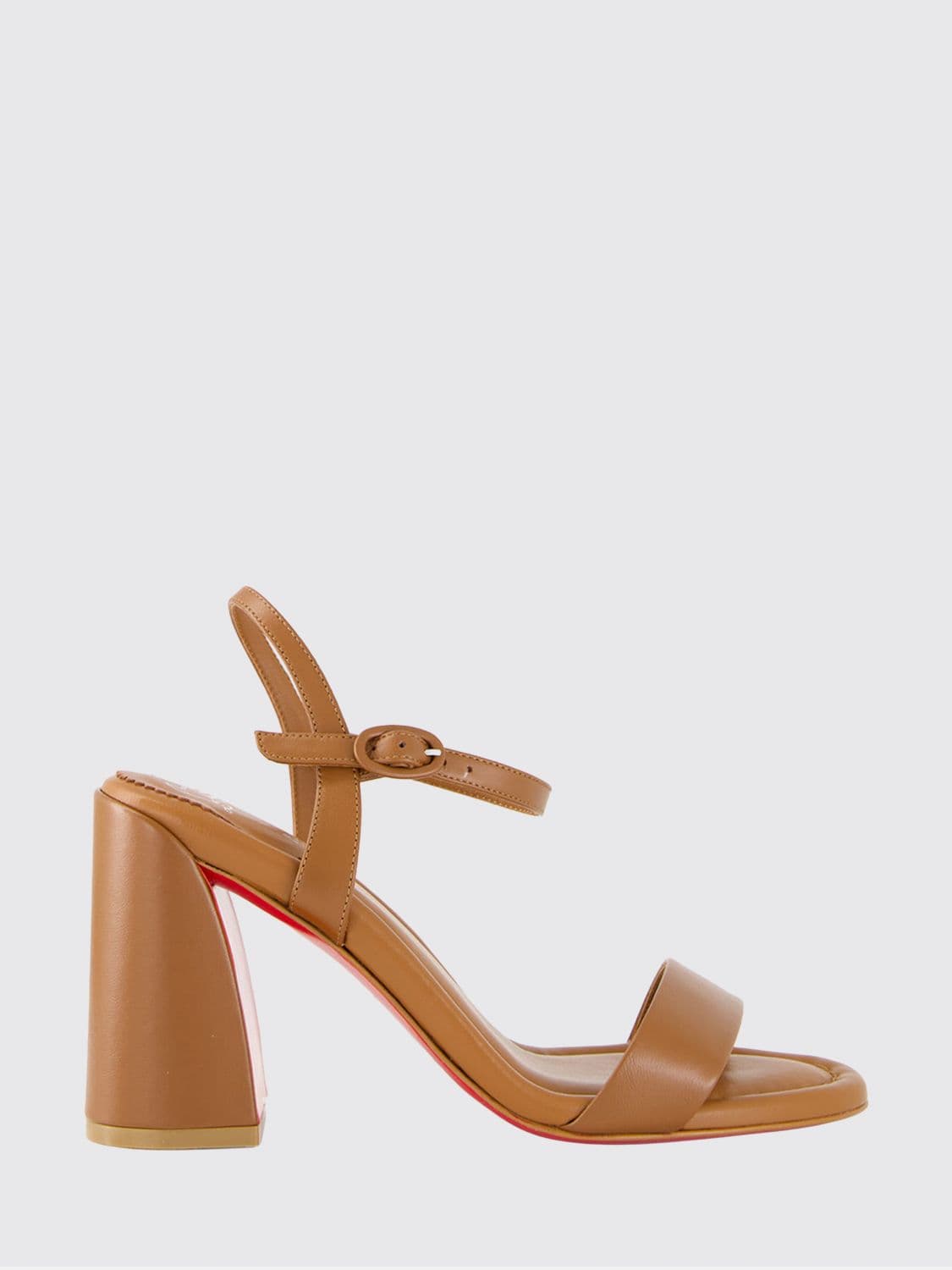 Christian Louboutin Jane High-Heeled Nappa Leather Sandals with Ankle Strap