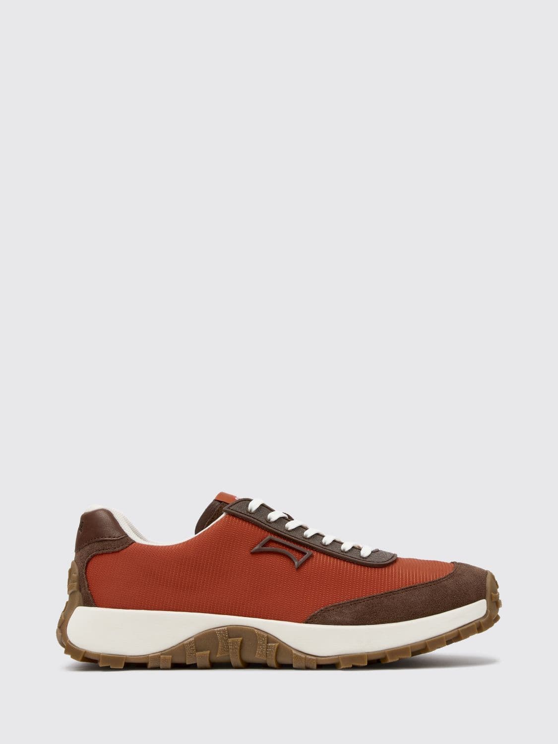 Camper Drift Trail Low-Top Trainers in Suede and Recycled PET with Logo